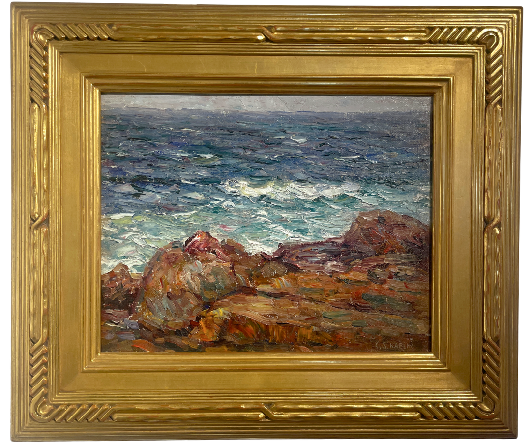   Charles Kaelin (1858-1929)    Seascape   Oil on Board, 11 × 14 in. Price: $2,500  - SOLD  