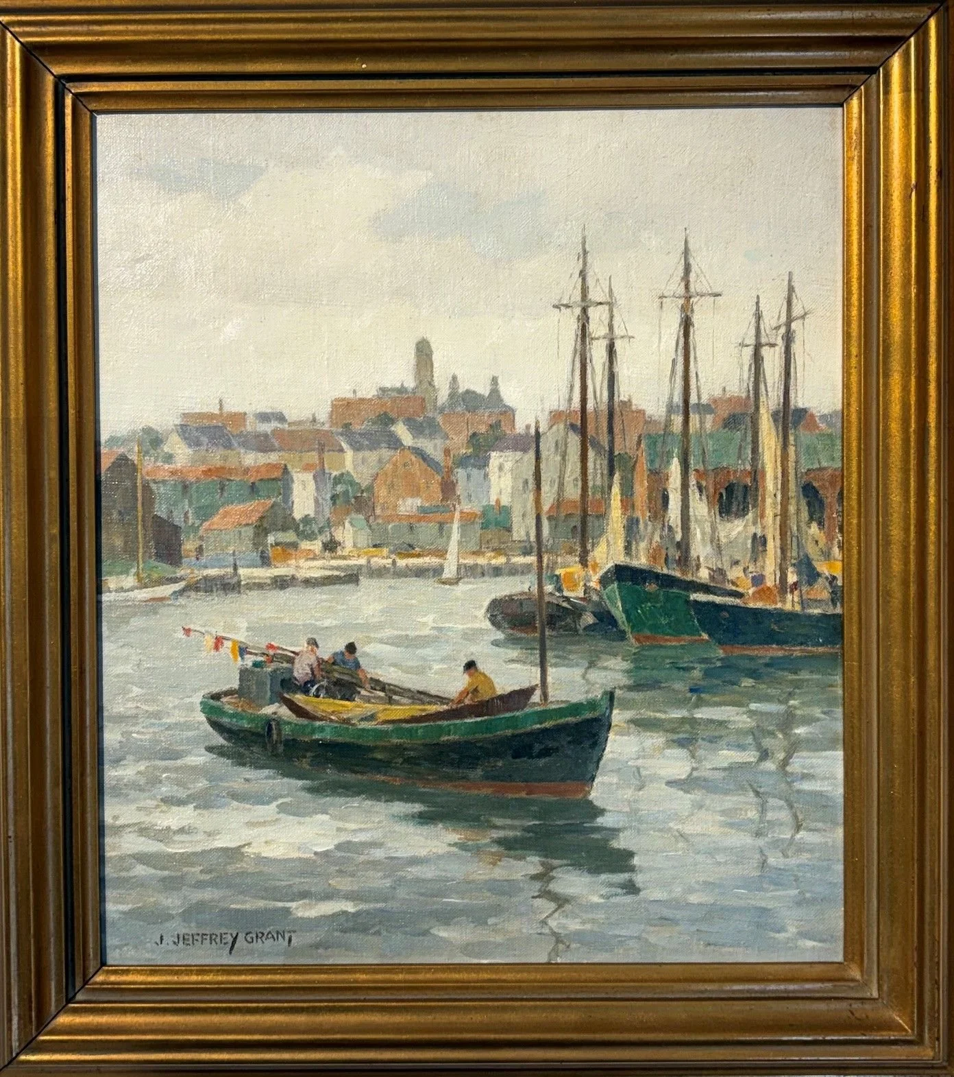   James Jeffrey Grant (1883-1960)  Outward Bound   Oil on Canvas mnt. on Board, 16 x 14 in. $3,800 