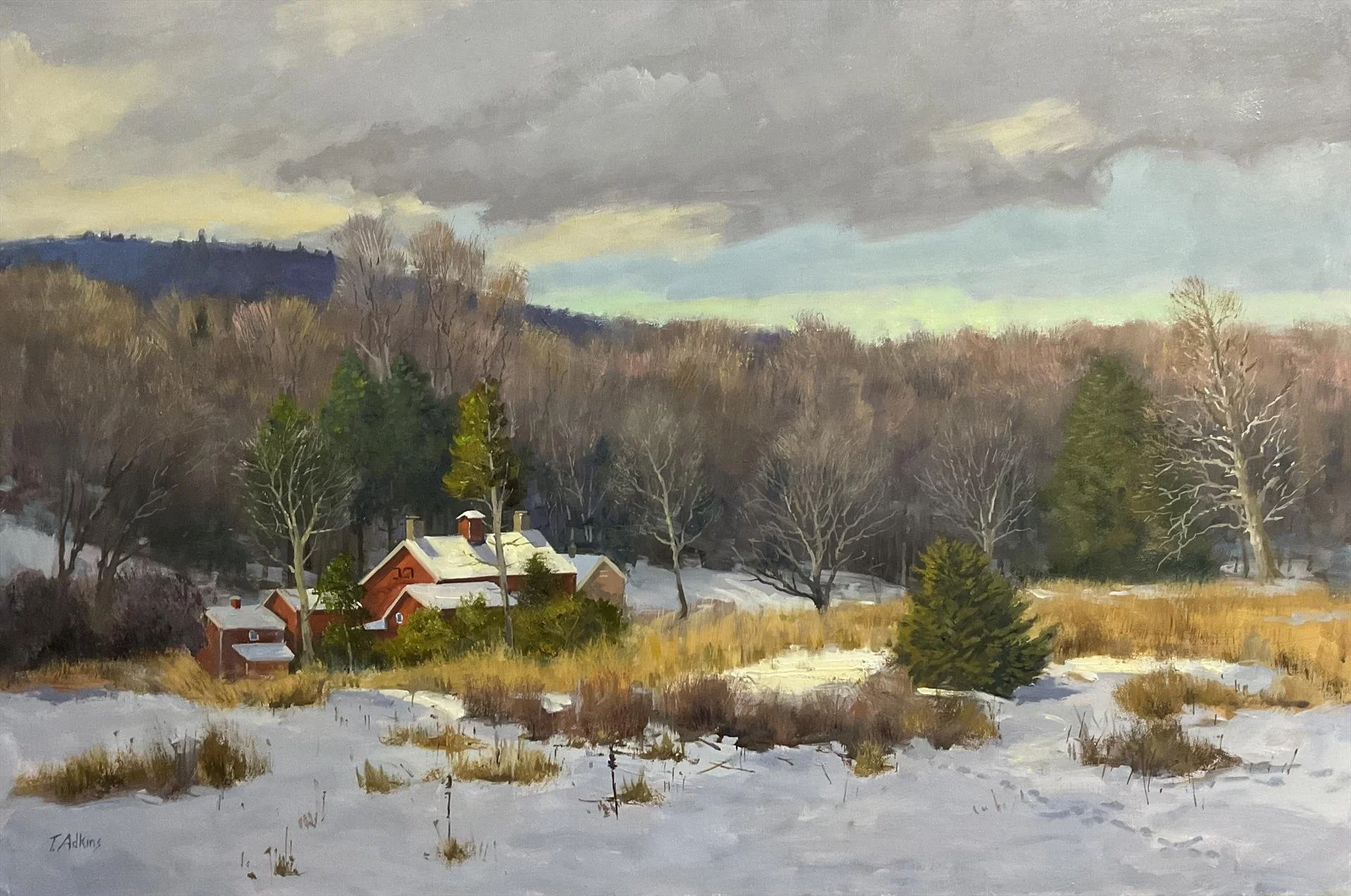   Thomas Adkins ,  After the Snowfall  Oil, 20 x 30 in. $4,600 