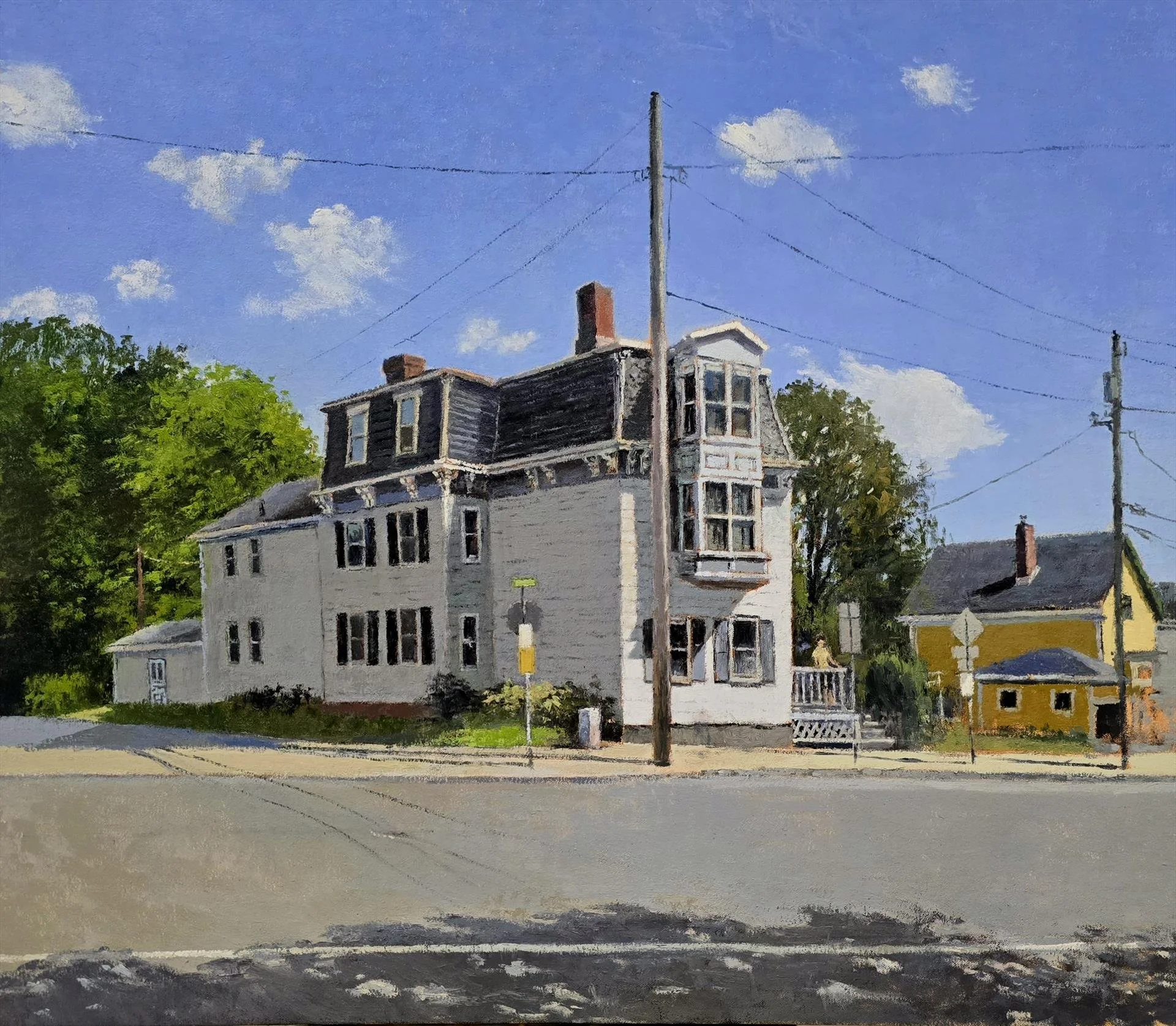   Michael Compton ,  The Sprawling House  Oil on Canvas, 27 × 31 in. $2,800 