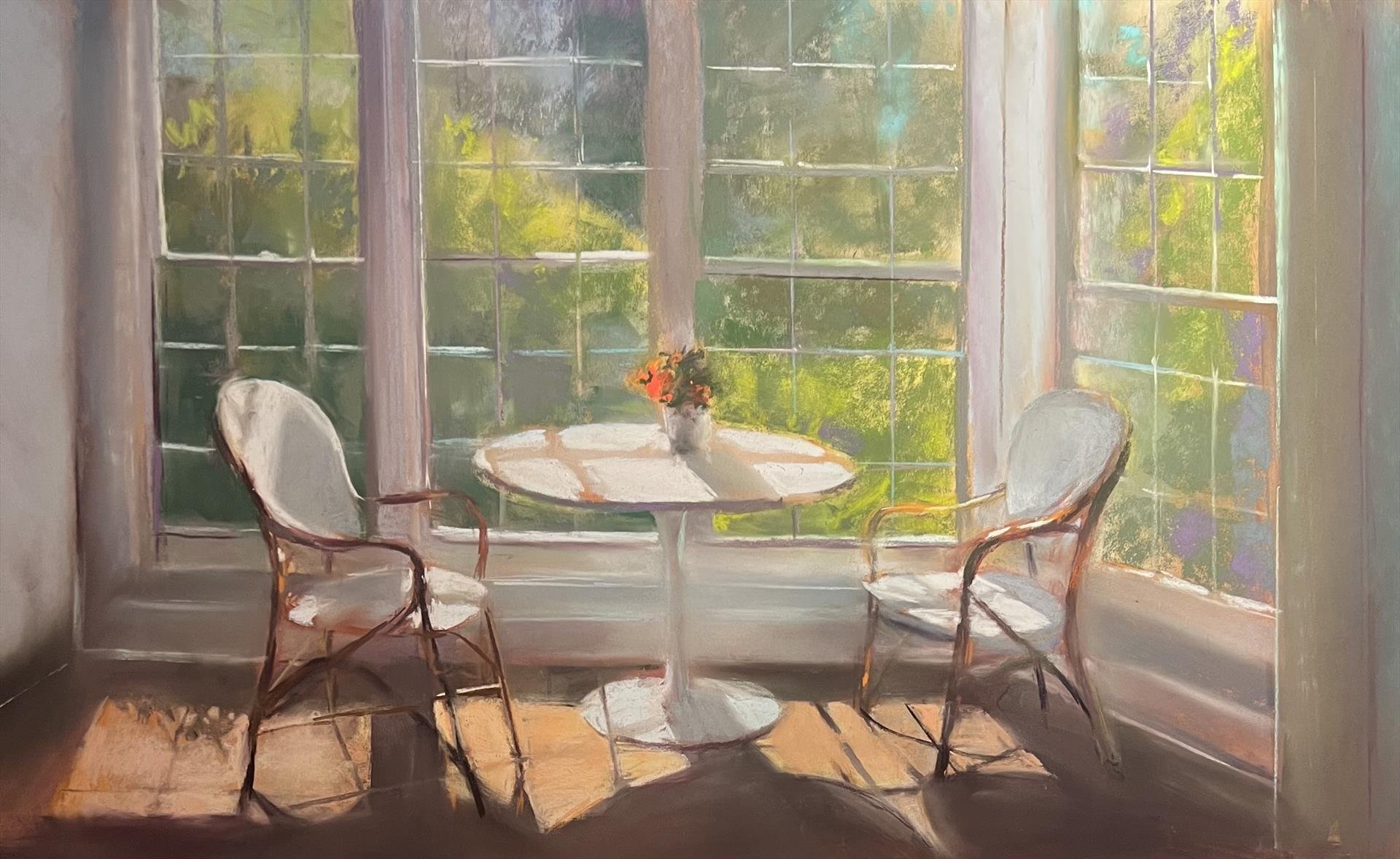   Cynthia Crimmin ,  Stay as Long as You Like  Pastel, 16 × 26 in. $2,900 