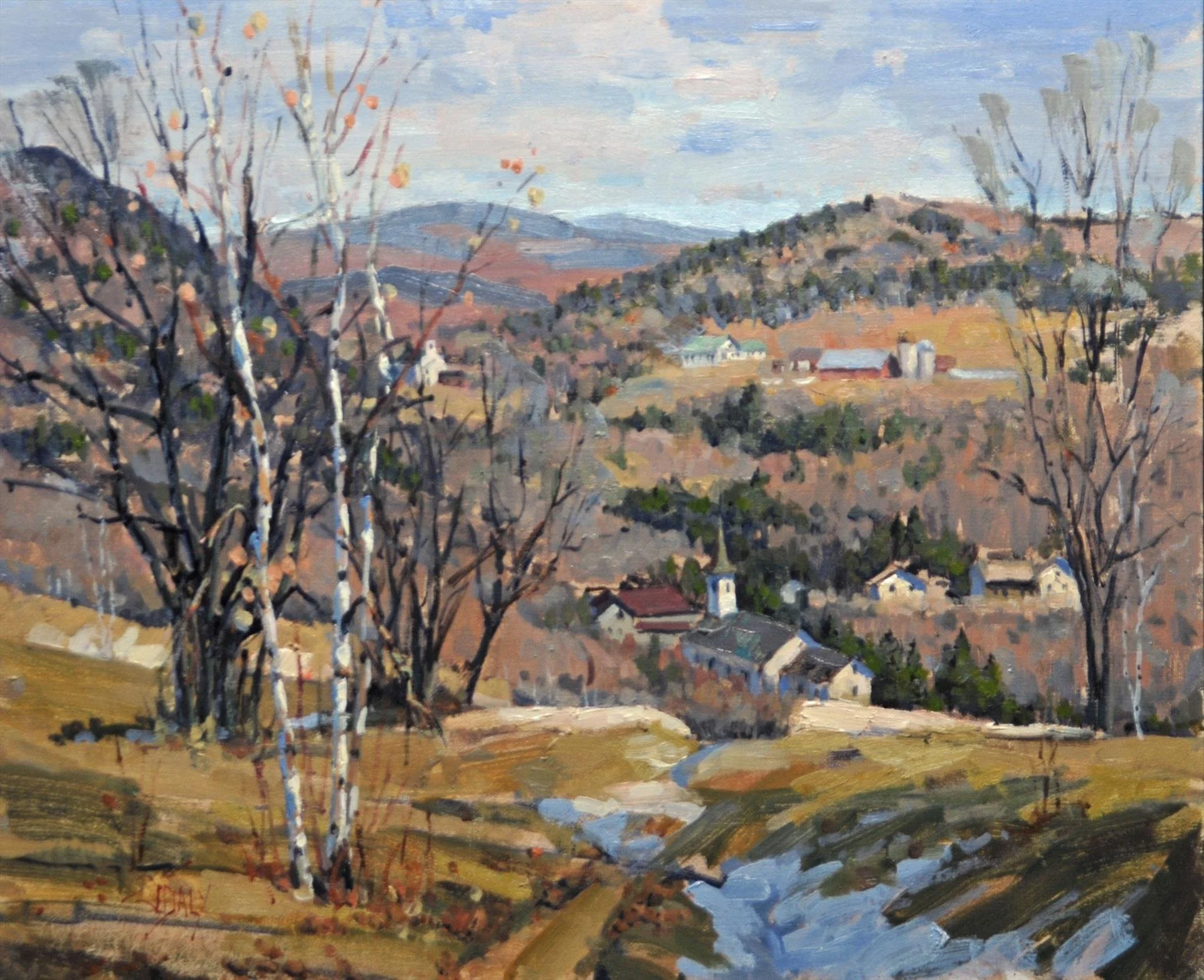   J. E. Daly ,  The Highlands Of Montgomery  Oil, 16 × 20 in. $2,000 