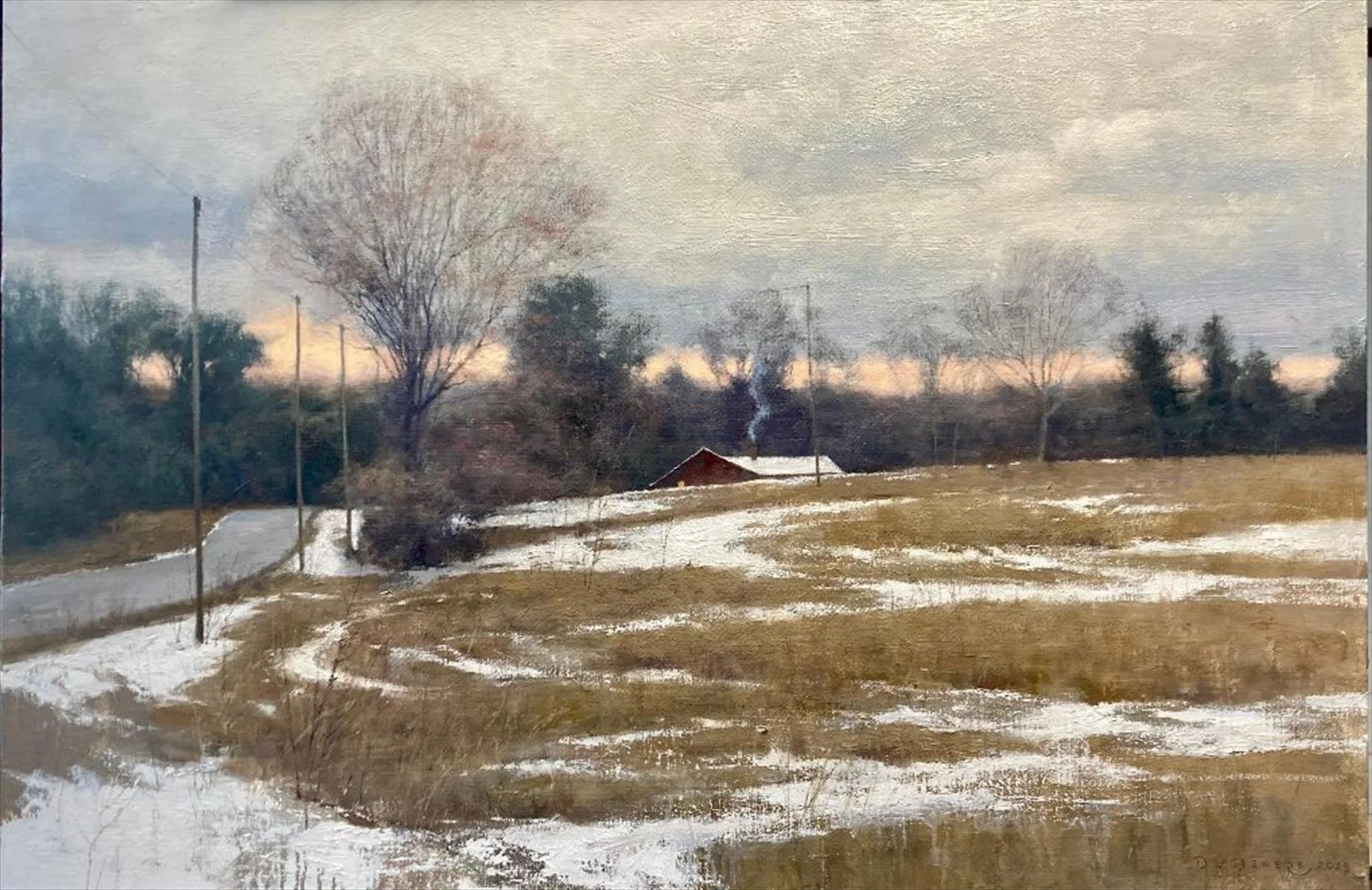  Donald Demers ,  Home for the Season  Oil on Linen, 24 × 36 in. $32,000 
