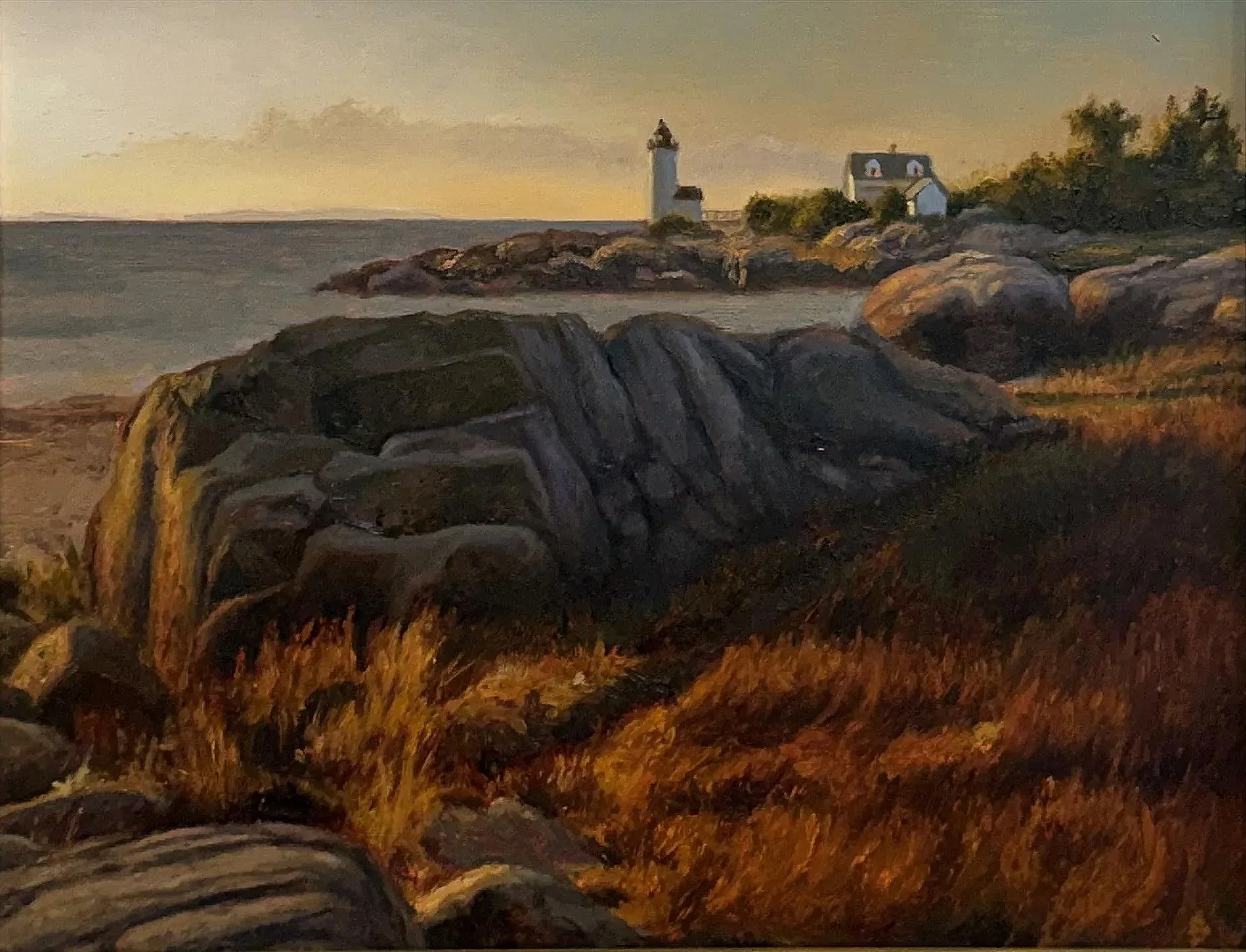   Ryan Davis ,  Annisquam Evening  Oil on Panel, 11 × 14 in. $2,200 