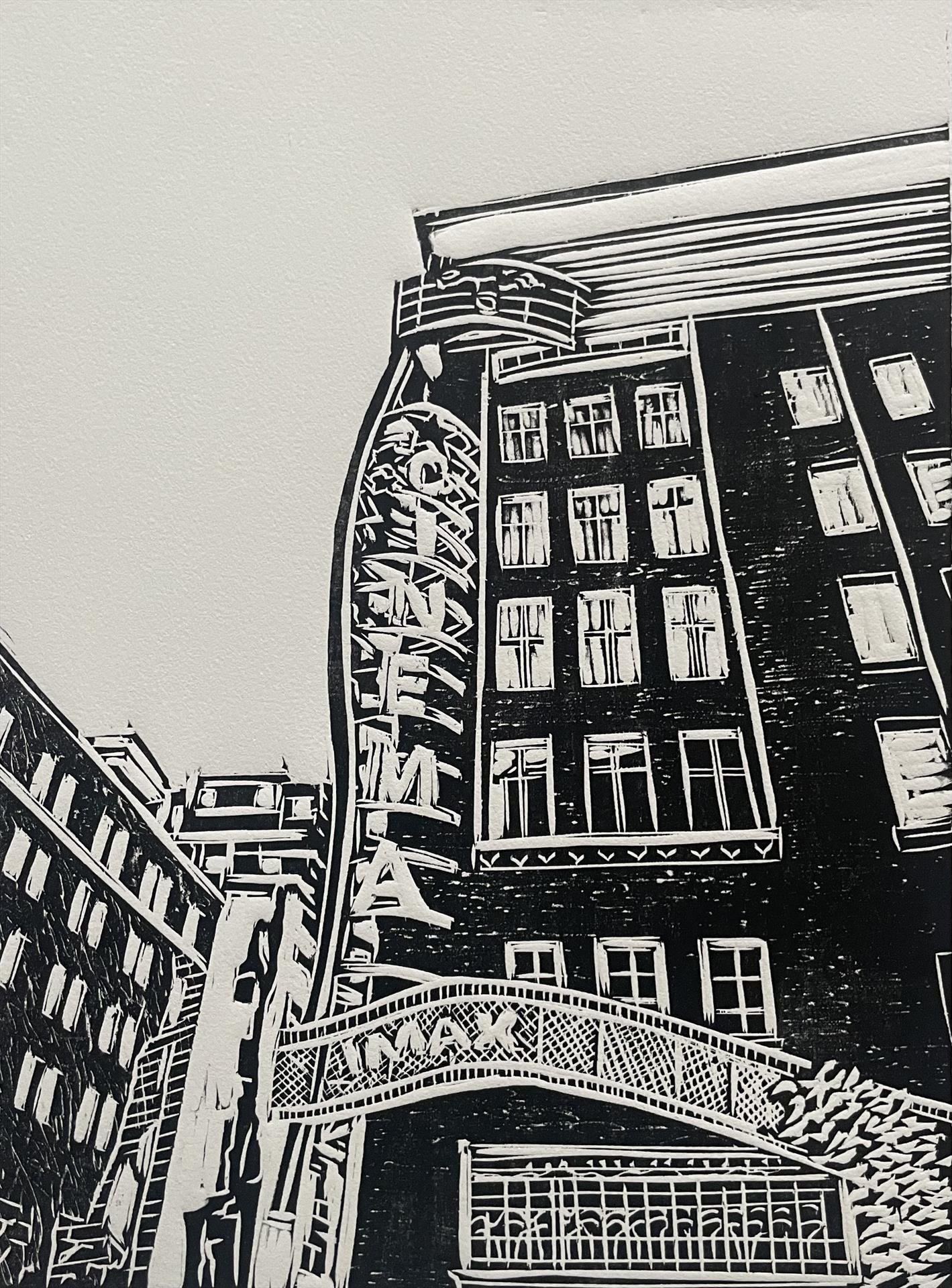   Diane Francis ,  IMAX  Woodblock Print, 10 × 8 in. $550 