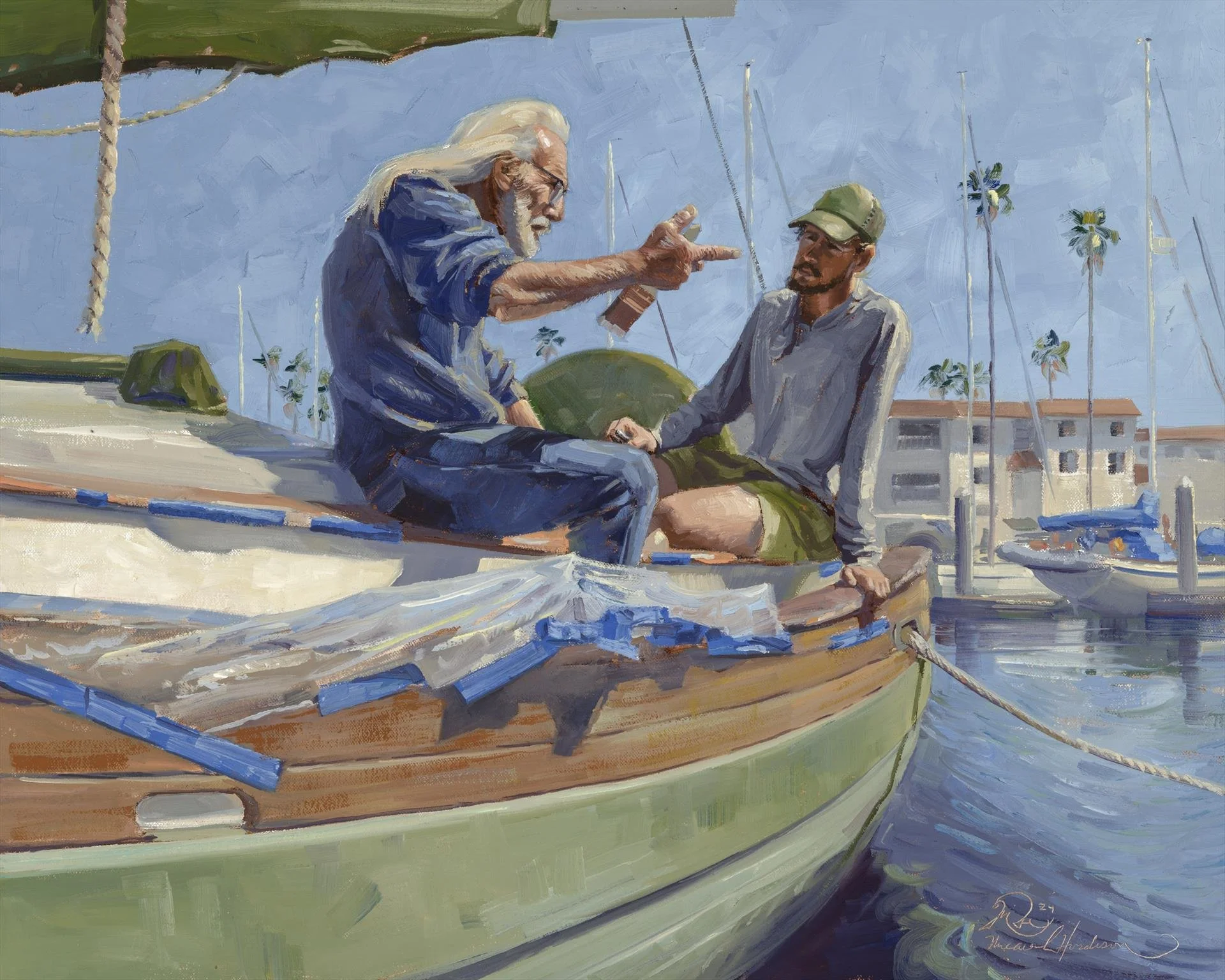   Micaiah Hardison ,  Story Teller  Oil on Linen, 18 × 24 in. $4,200 