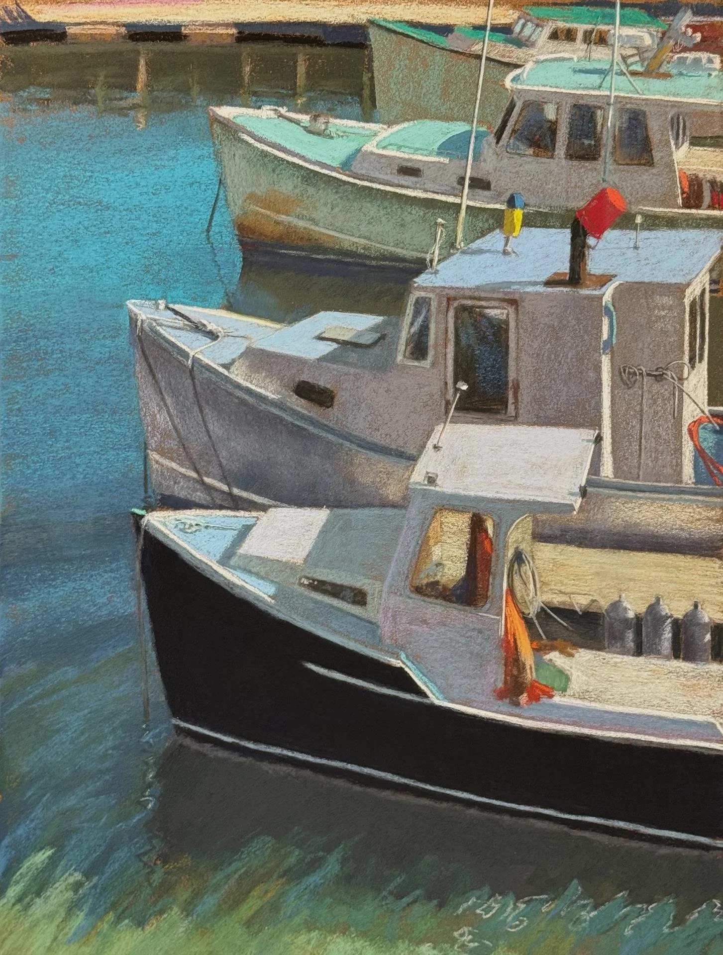   Dave Kaphammer ,  Rockport Harbor  Pastel, 24 × 18 in. $1,900 