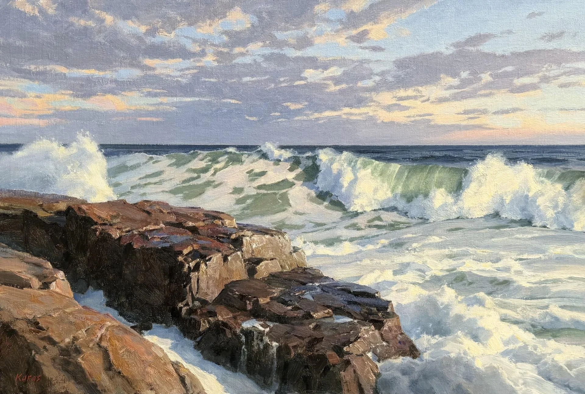   Michael Karas ,  Granite Guard  Oil on Linen (Mounted on Baltic Birch Panel), 24 × 36 in. $20,000 
