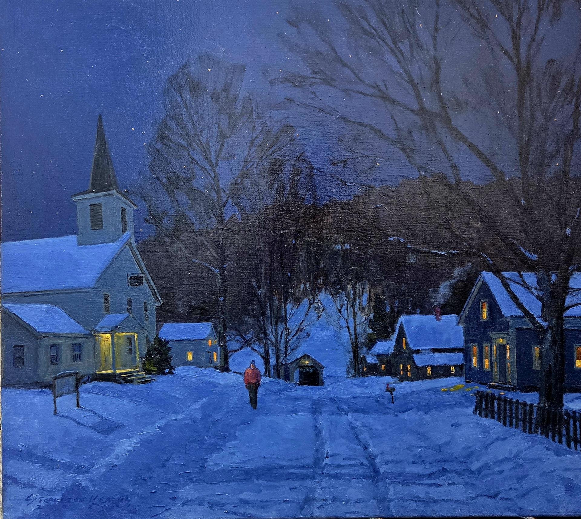   Stapleton Kearns ,  Waterville Night Scene  Oil on Linen, 26 × 29 in. $7,500 