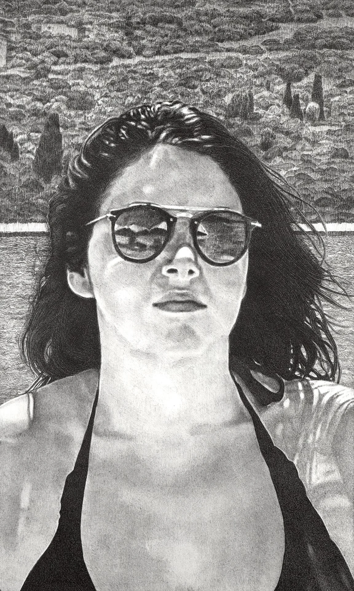   Sheryl Ruth Kolitsopoulos ,  No Soft Edges  Aluminum Plate Lithograph, 19.7 × 12 in. $1,050 
