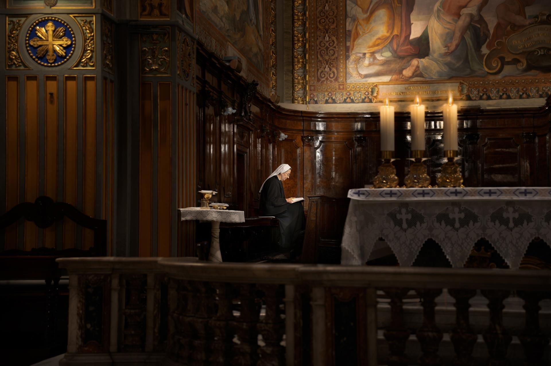   Carin Macnamara ,  Adoration at San Girolamo del Croat  Traditional Darkroom Silver Wet Print - Archival, 16 × 24 in. $1,299 