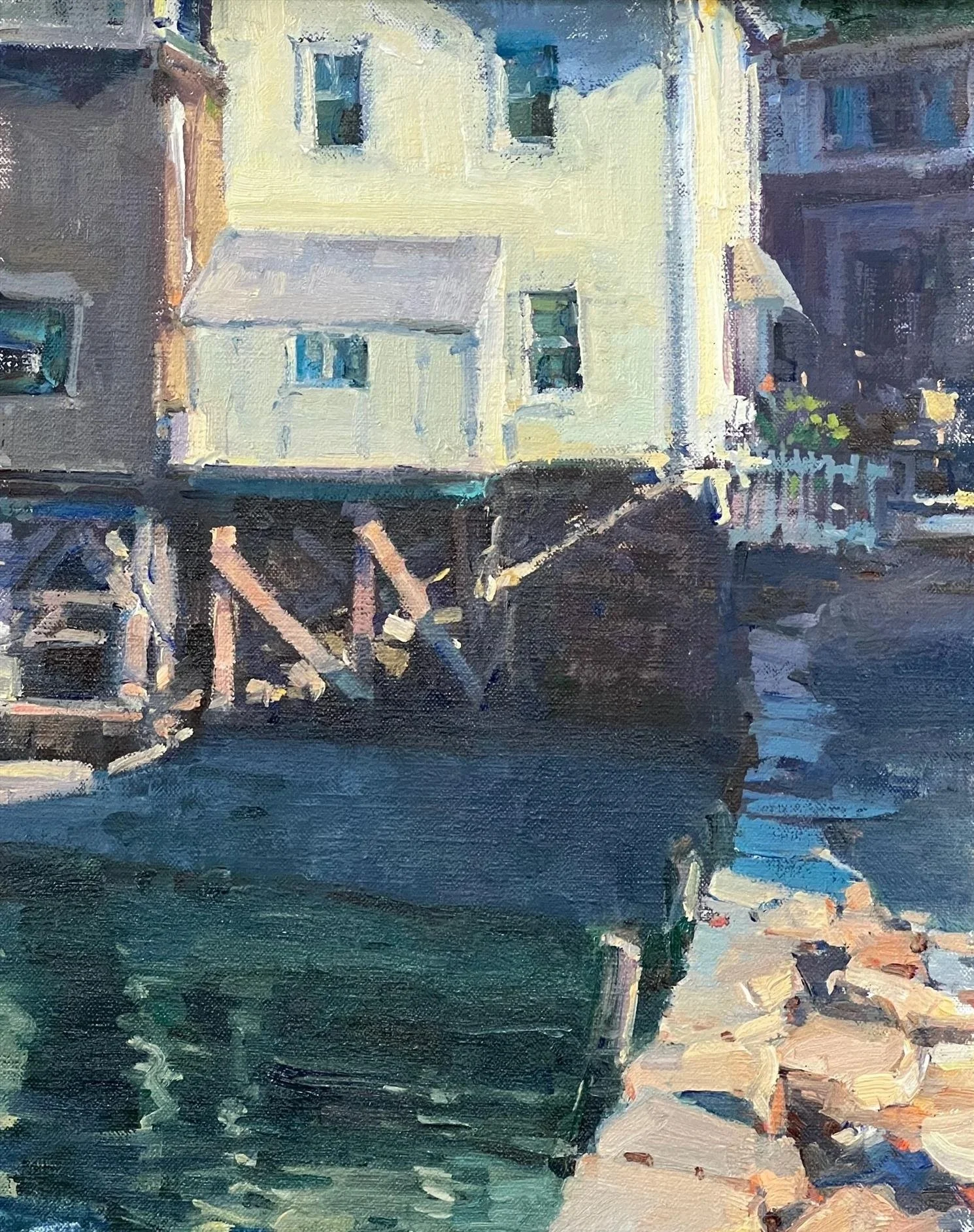   Carolyn Lindsey ,  The Harbor  Oil, 14 × 11 in. $1,400 