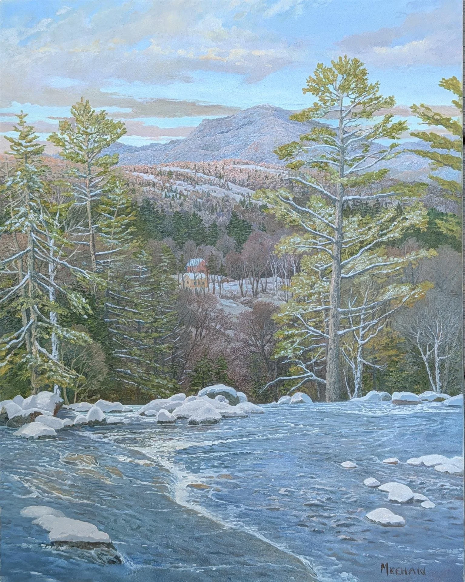   Pete Meehan ,  Top of the Falls  Oil, 14 × 11 in. $1,500 