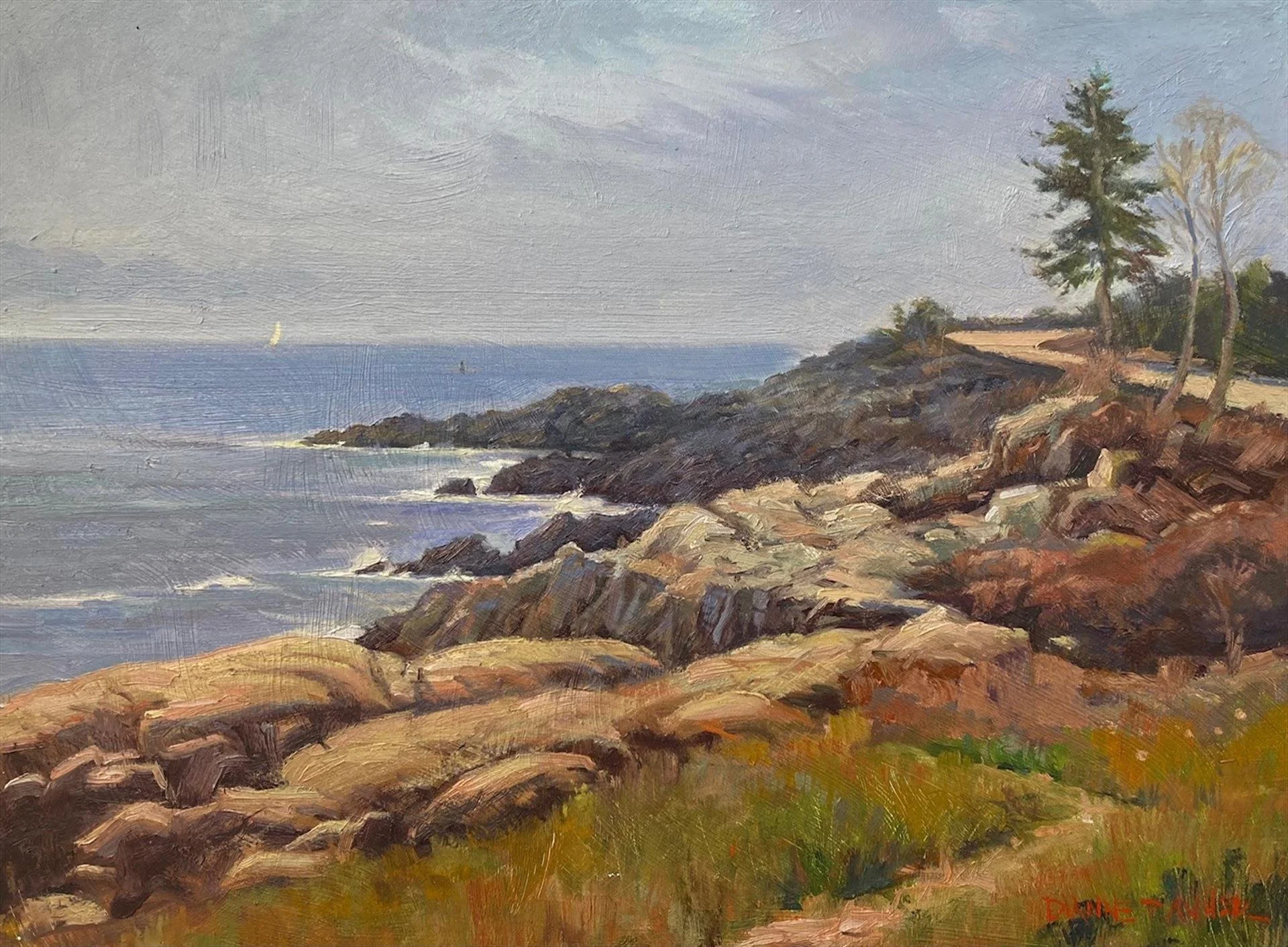   Dianne Miller ,  Coastal Maine  Oil, 12 × 16 in. $1,800 
