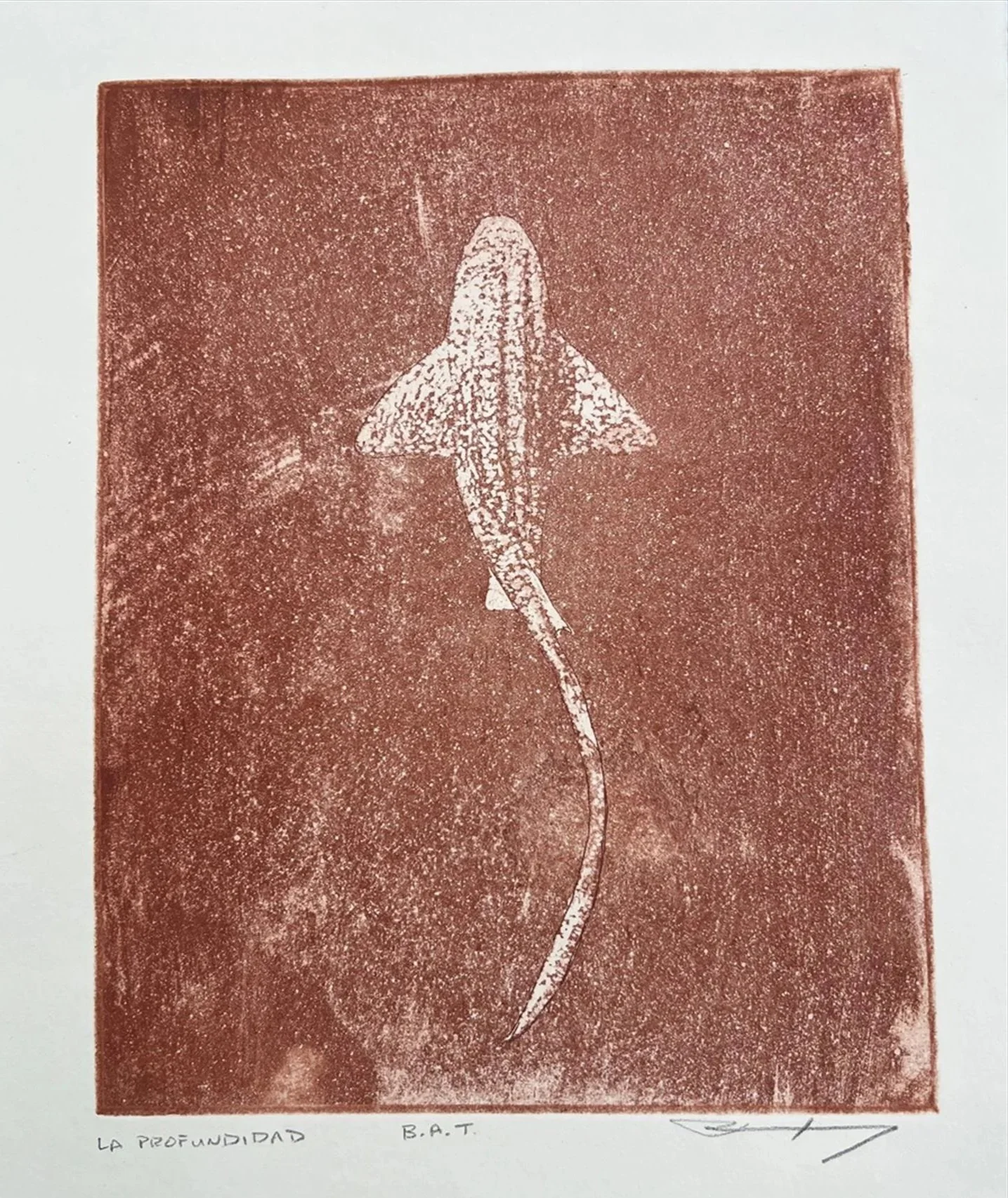   Bonnie Maxey ,  La Profundidad  Aquatint - Intaglio Printmaking, 13 × 10.5 in. $195 