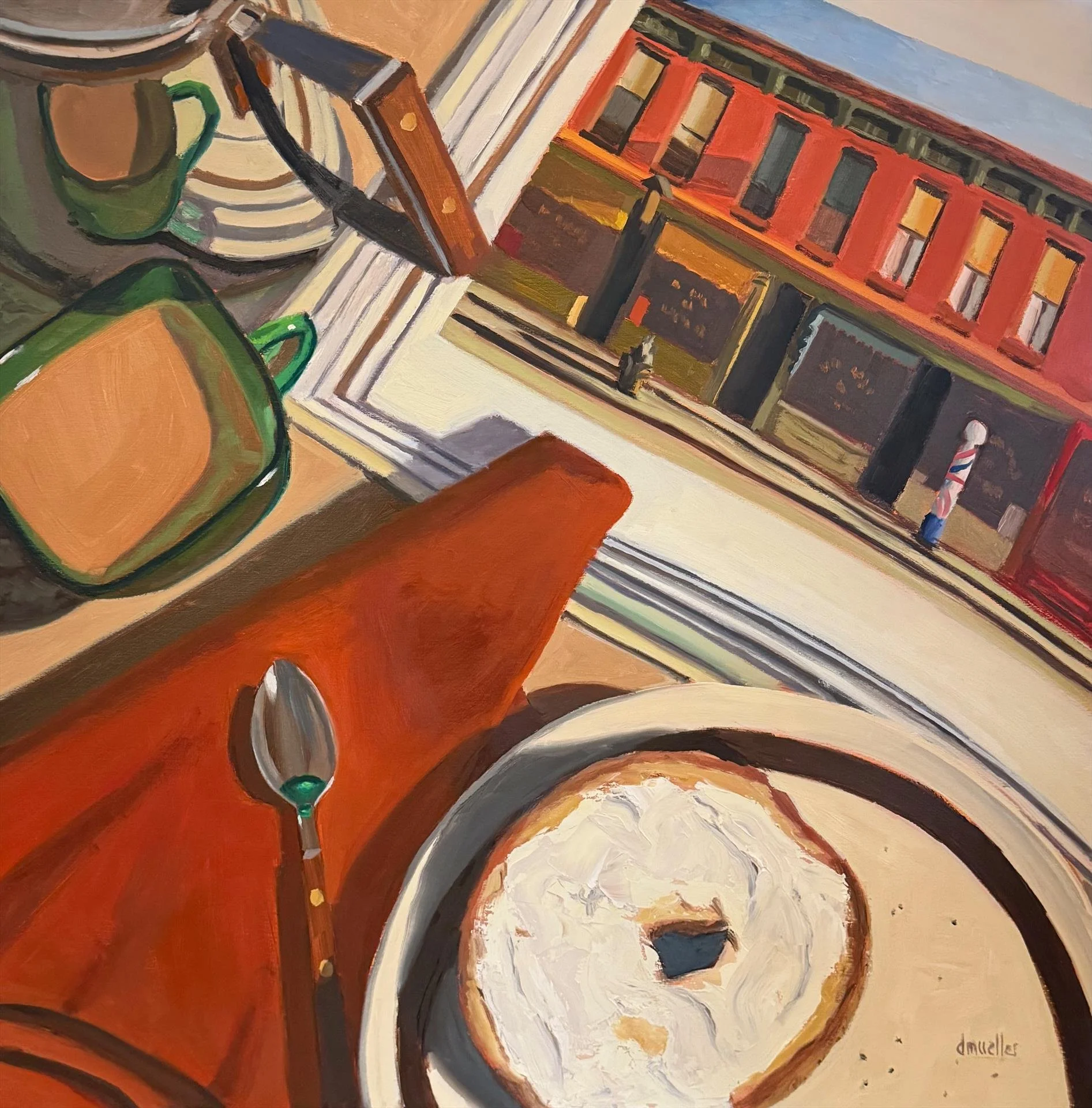   Debbie Mueller ,  Easy Like Sunday Morning  Oil, 24 × 24 in. $3,400 