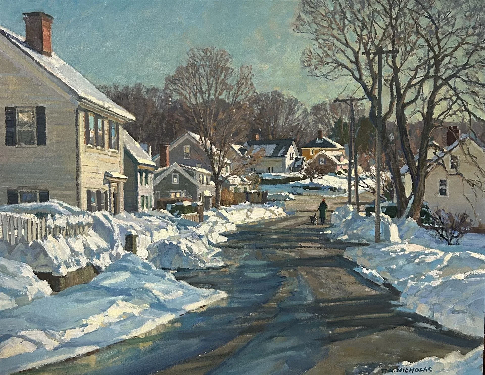   T. M. Nicholas ,  Rockport Winter  Oil, 24 × 30 in. $12,000 