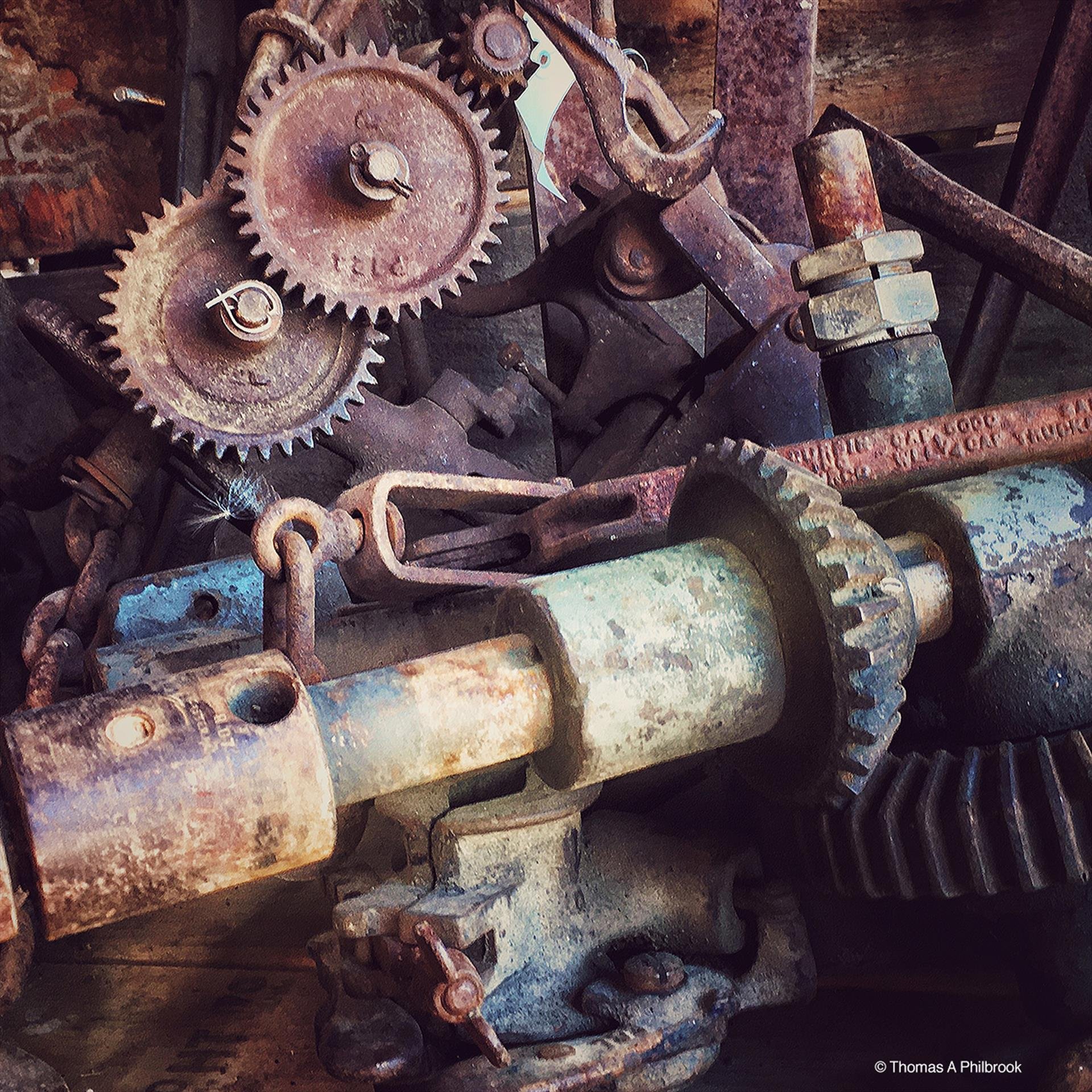   Thomas Philbrook ,  Amish Salvage Yard #2  Photograph on Archival Material, 15 × 15 in. $300 