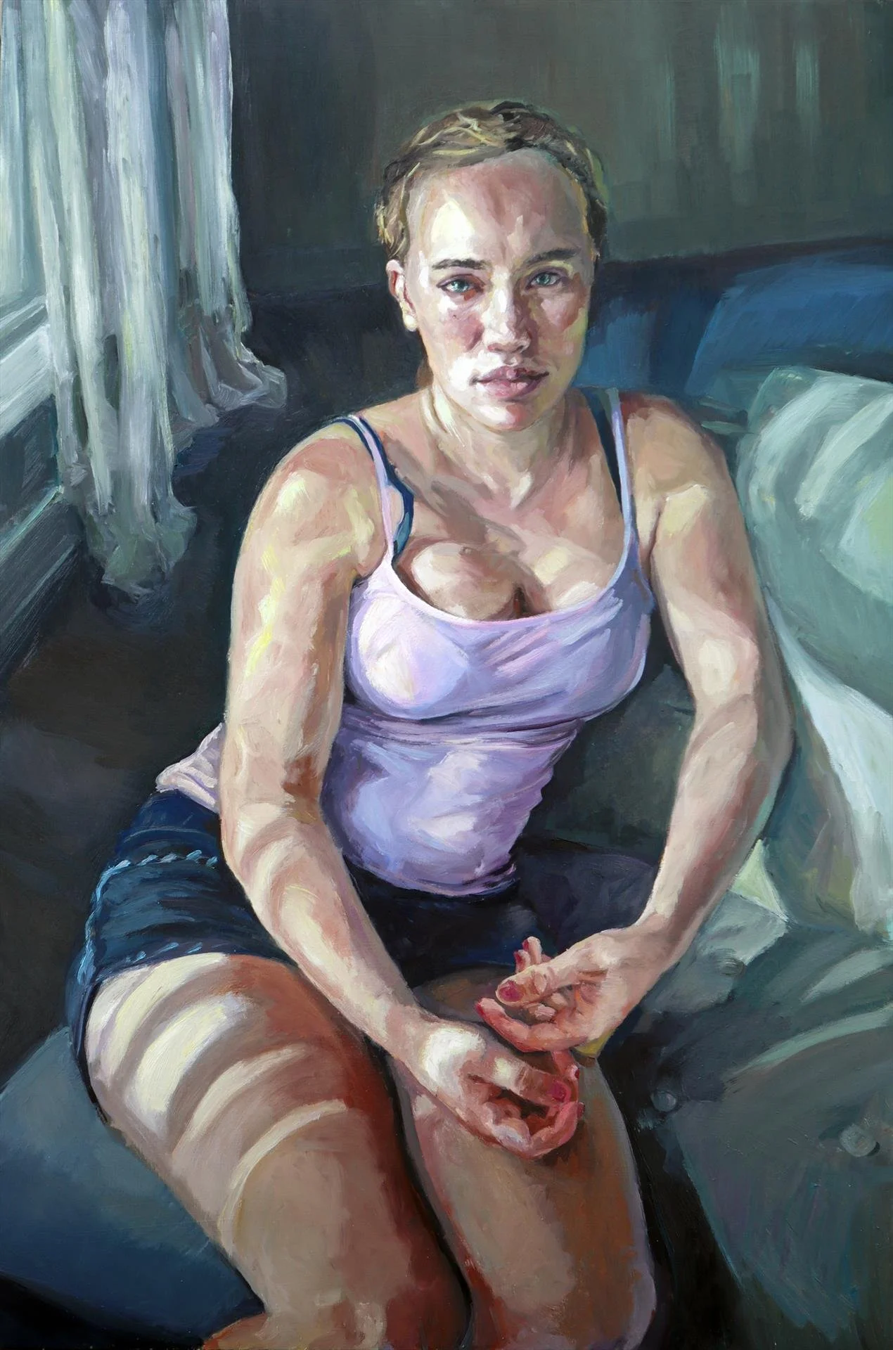   Patricia Schappler ,  The Space Between  Oil on Cradled Wood, 36 × 24 in. $3,500 