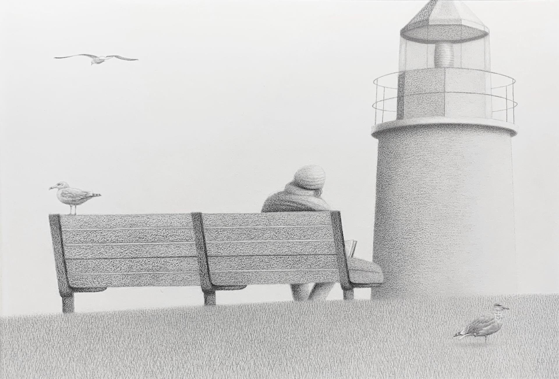   Kenneth Schweizer ,  Off Season  Graphite on Paper, 9 × 13 in. $1,500 