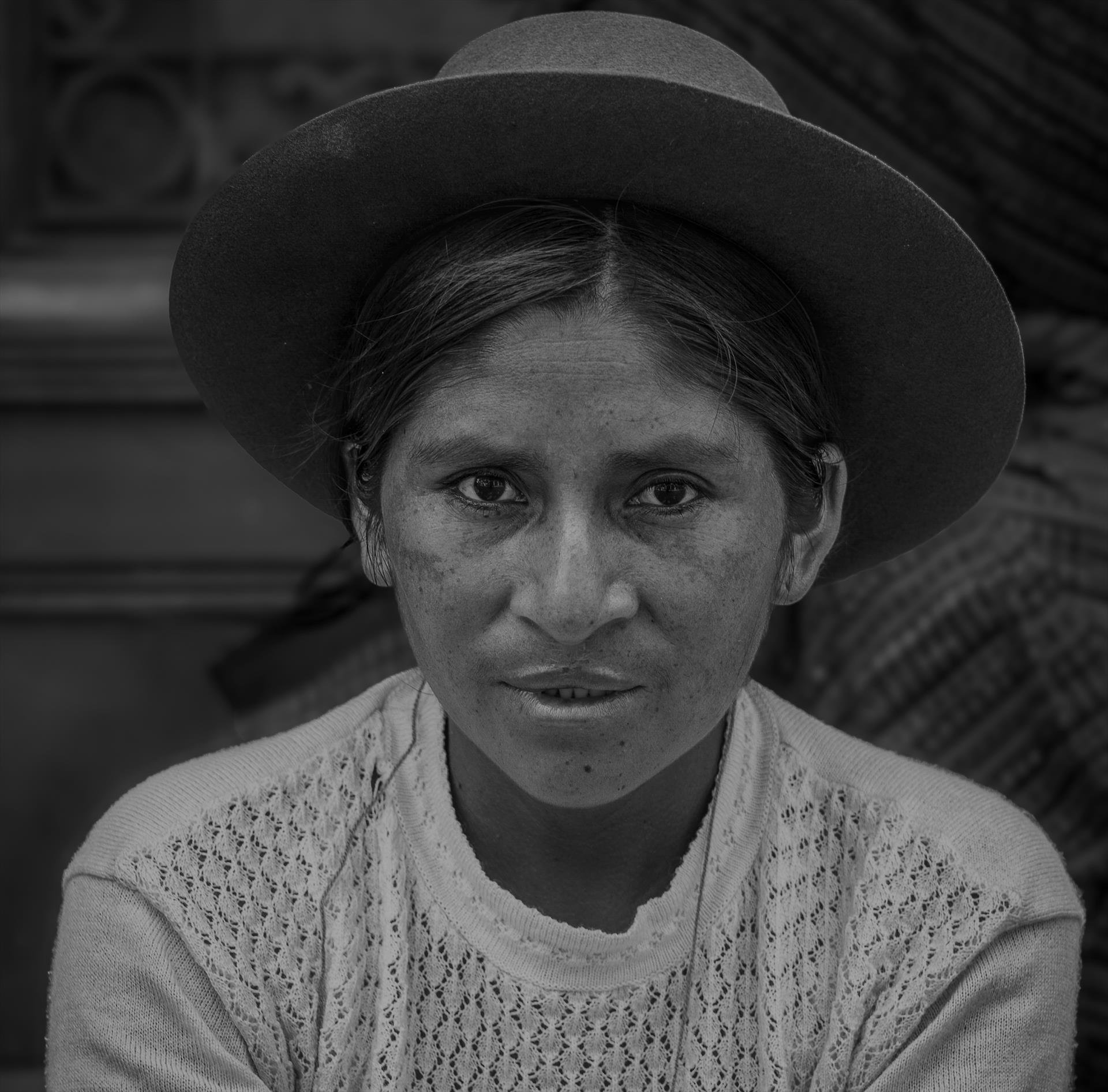  Neil Ungerleider ,  Lima Street Vendor  Photograph, 17 × 17 in. $595 