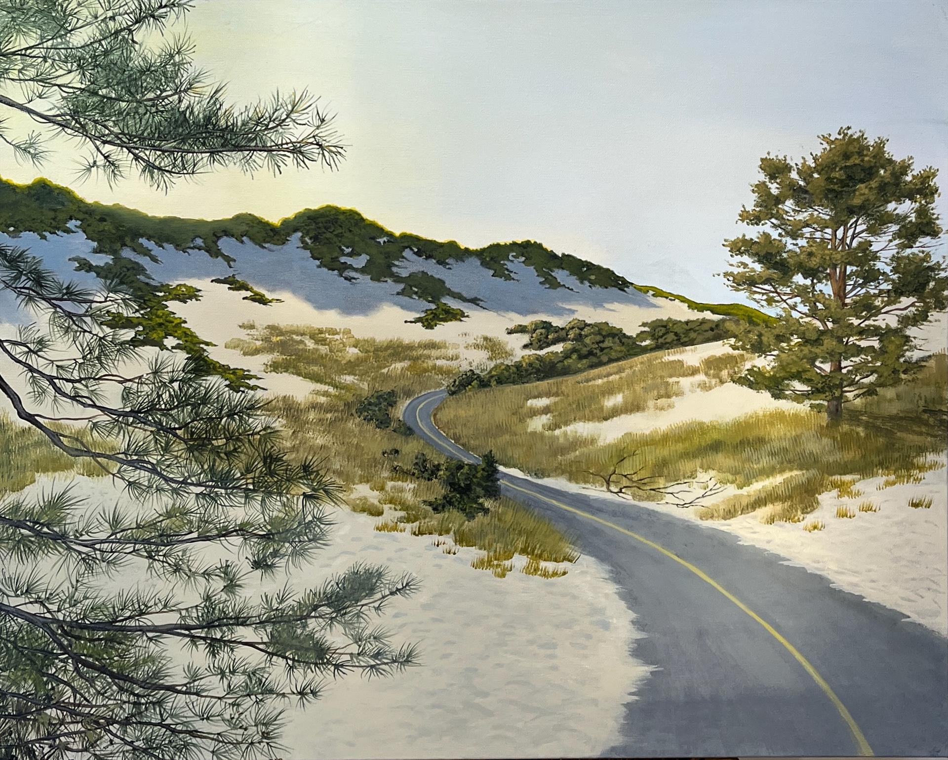   Julia Van Develder ,  On the Way to Herring Cove  Acrylic on Canvas, 24 × 30 in. $3,600 