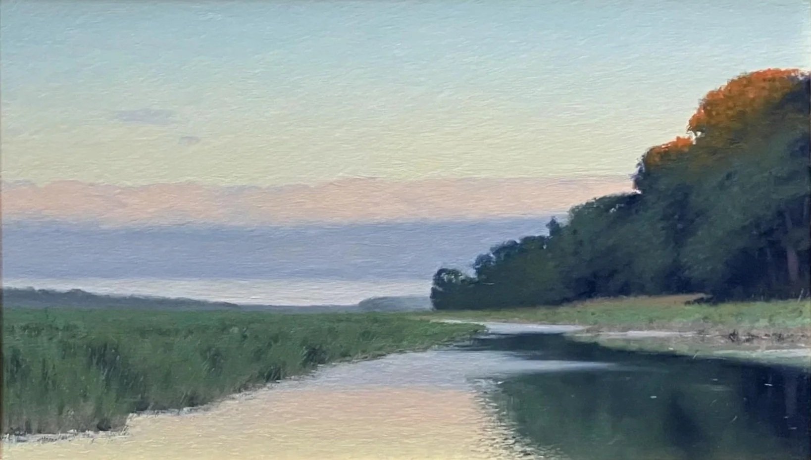   Frank Strazzulla ,  The Passing Day  Oil on Canvas, 18 × 30 in. $14,500 