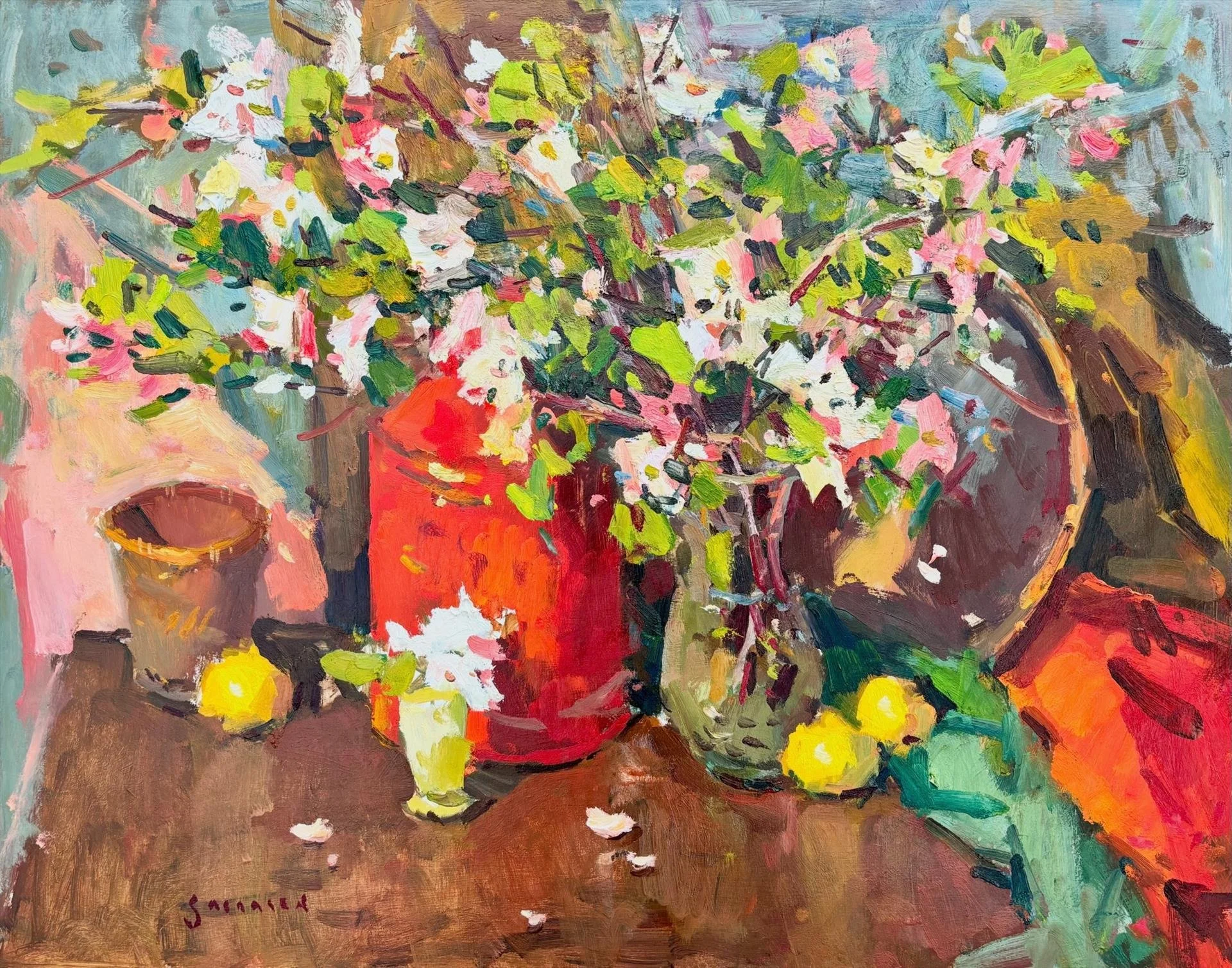 Eric Jacobsen, Still Life with Apple Blossoms