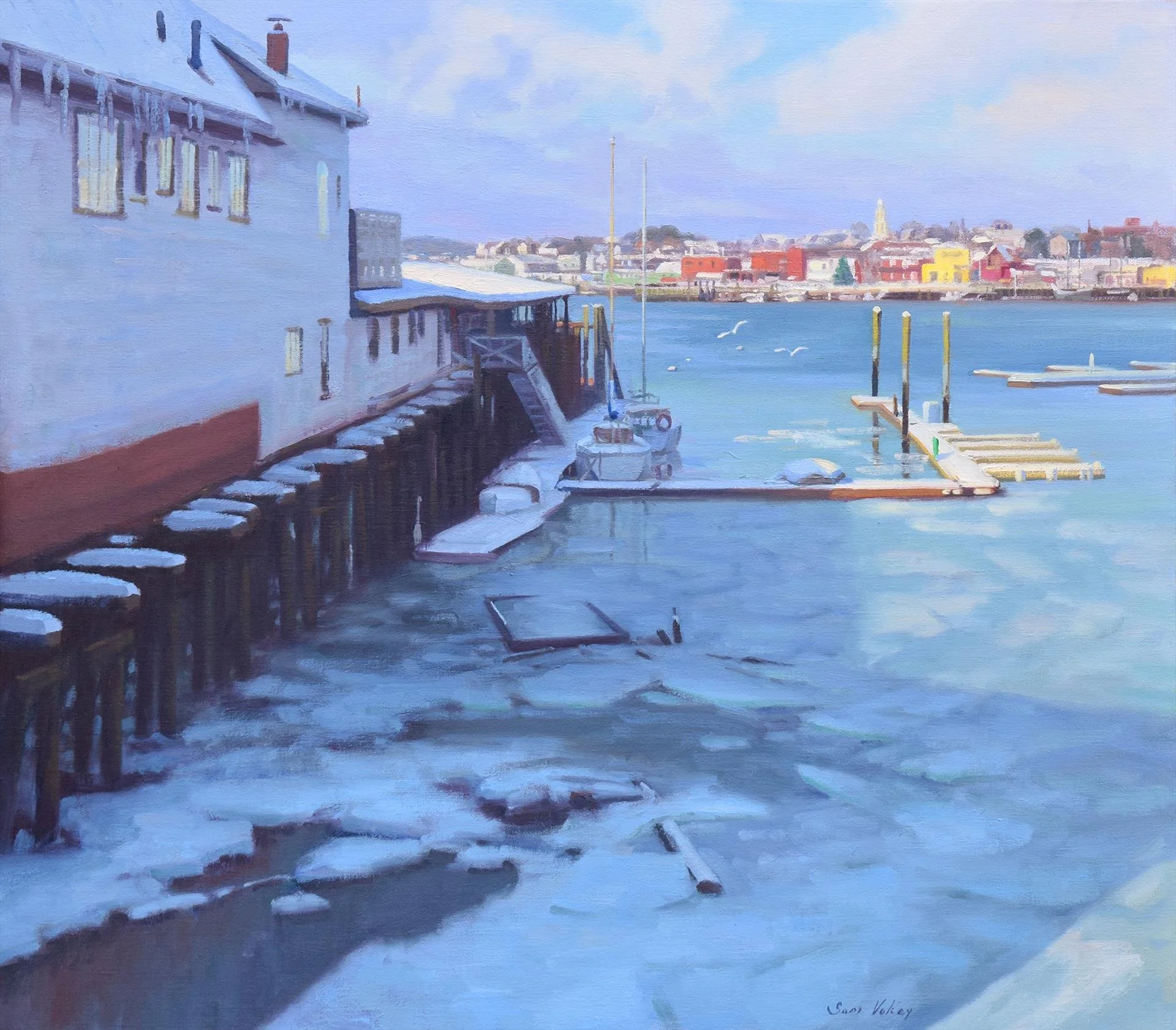 Sam Vokey, Ice Floes, Gloucester Harbor