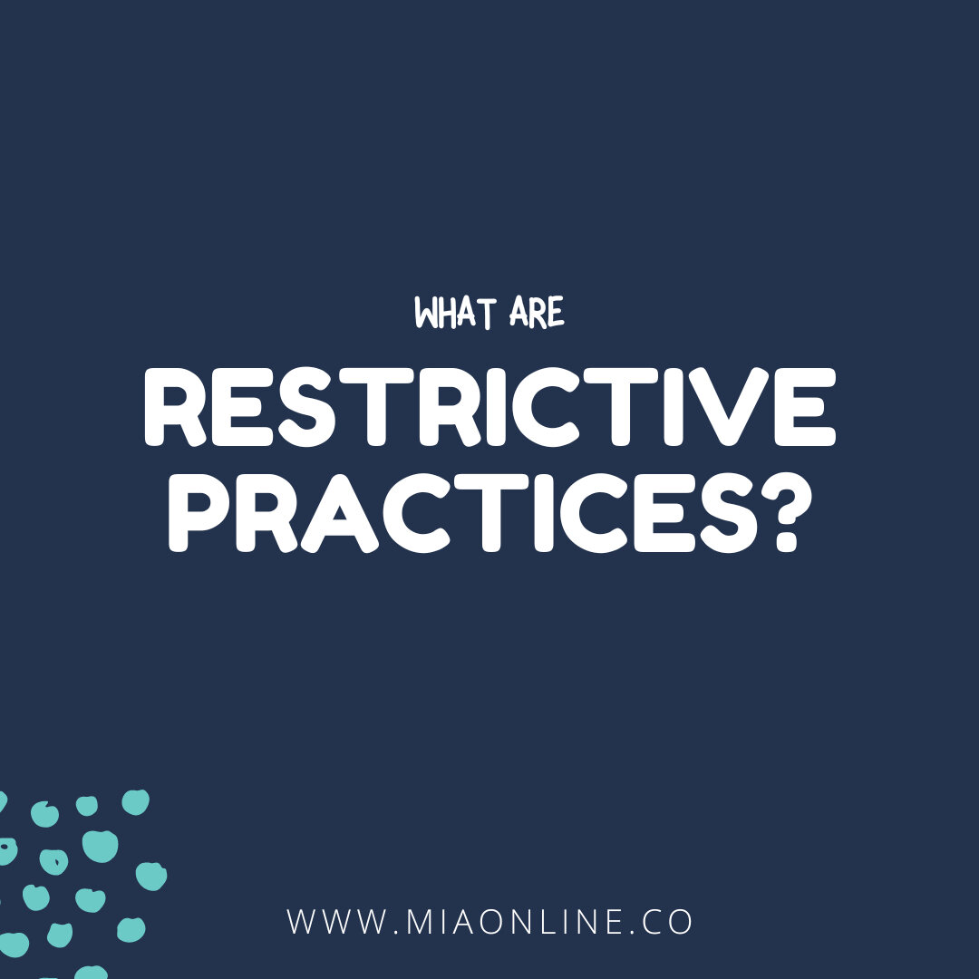 Restrictive practices are practices or interventions that restrict a participants rights or freedom of movement. It is especially important to monitor and review restrictive practices to ensure that that least restrictive interventions are used and m