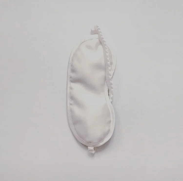 Silk eye mask white
