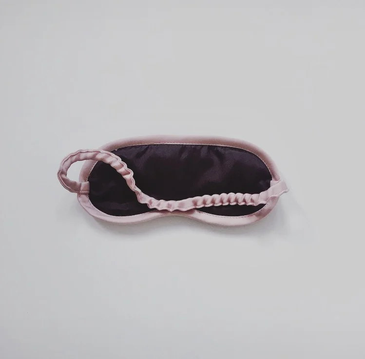 Silk eye mask Pastel-pink 2