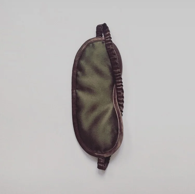 Seiden Schlafmaske Khaki