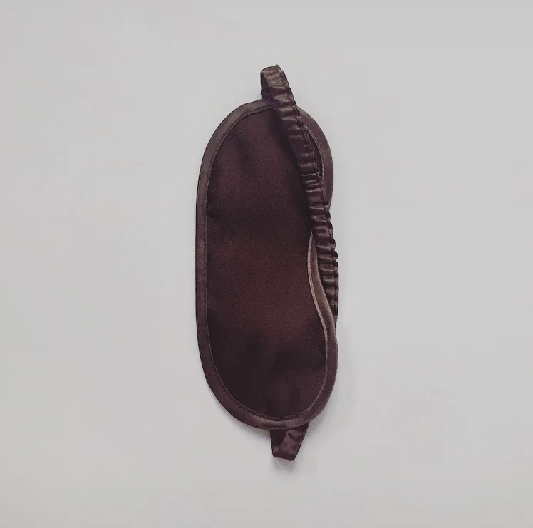 Silk eye mask dark brown