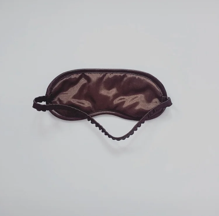 Silk eye mask dark brown 1