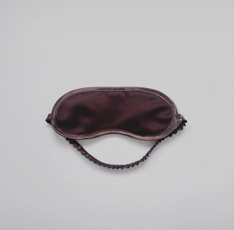 Silk eye mask dark brown 2