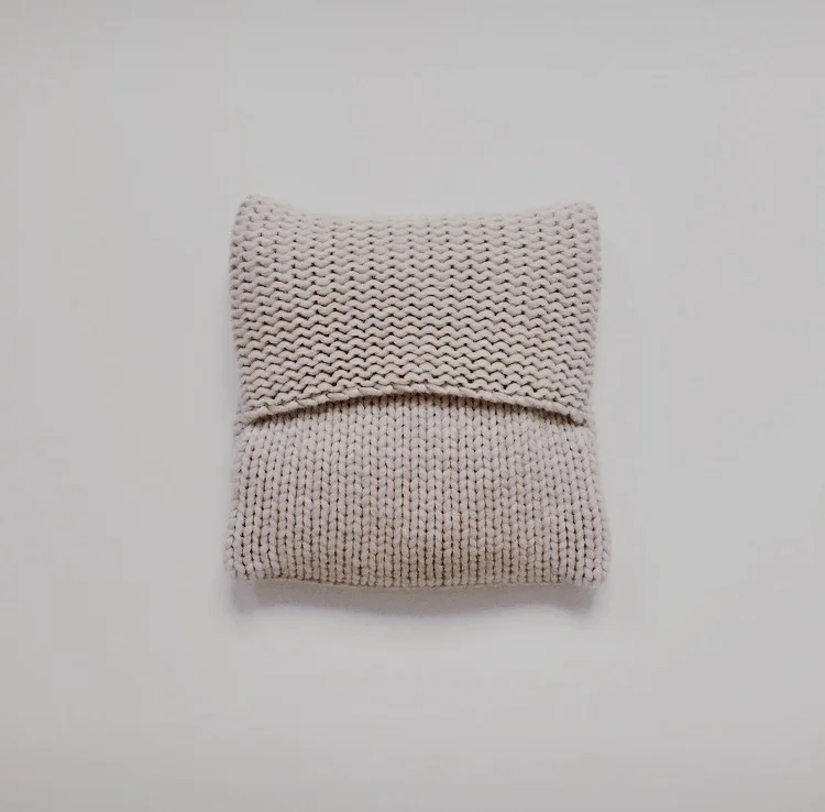 Kaschmir Kirschkernkissen Pastellbeige