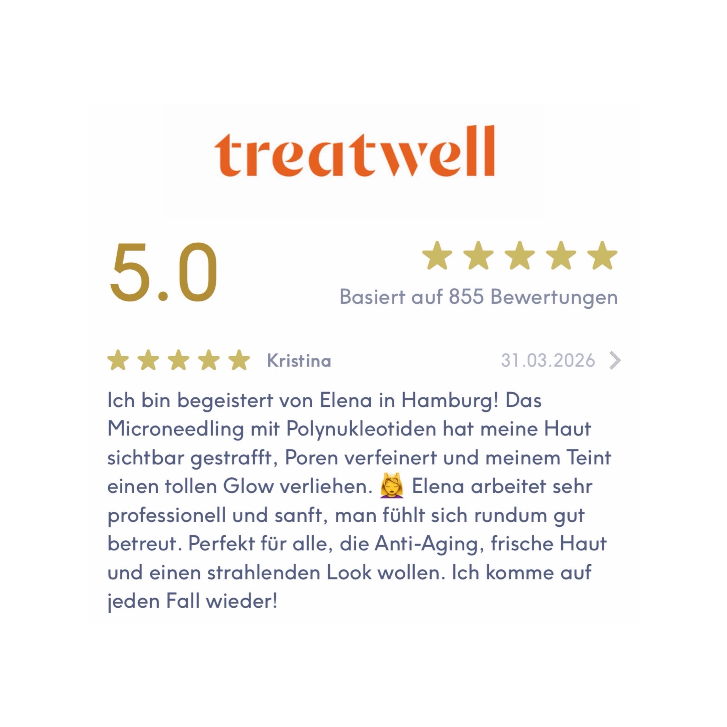Kristina – 5★ Microneedling &amp; Glow Ergebnis