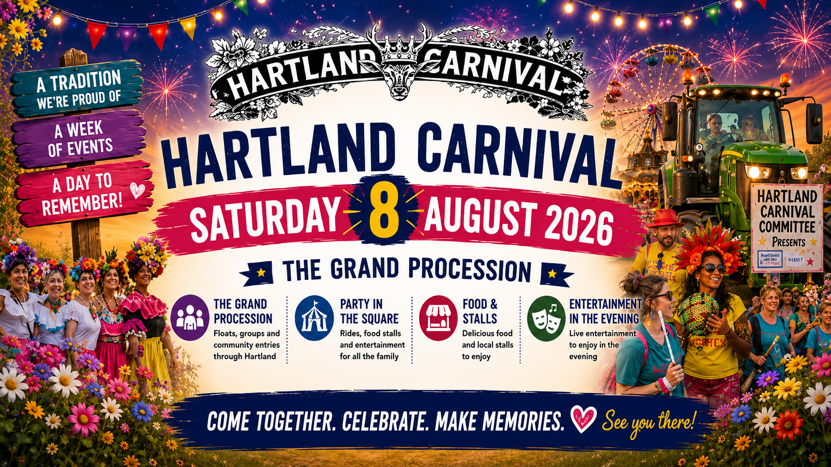 Save the Date The Grand Procession Saturday 8 August 2026