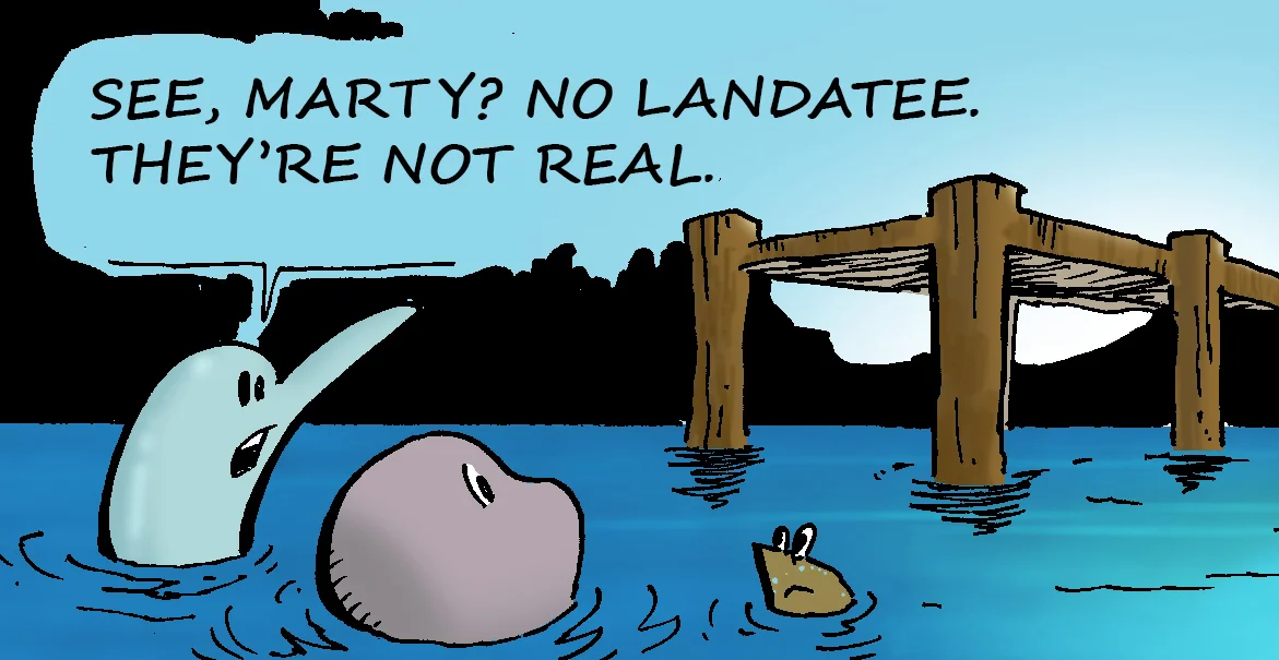 “Lagoon Toons,” sometimes referred to as “Marty and Friends,” has been an occasional comic series since approximately 2013. Manatees, dolphins and other lagoon and sea creatures are common sights when you live in southeast Florida. Over the years, I found myself doodling them more and more in notebooks and sketchbooks. Early iterations of the characters took on an “editorial cartoon” appearance, due to the environmental and political issues surrounding our Indian River Lagoon. But the style and tone of the comics have evolved over the years. See “Lagoon Toons” here.