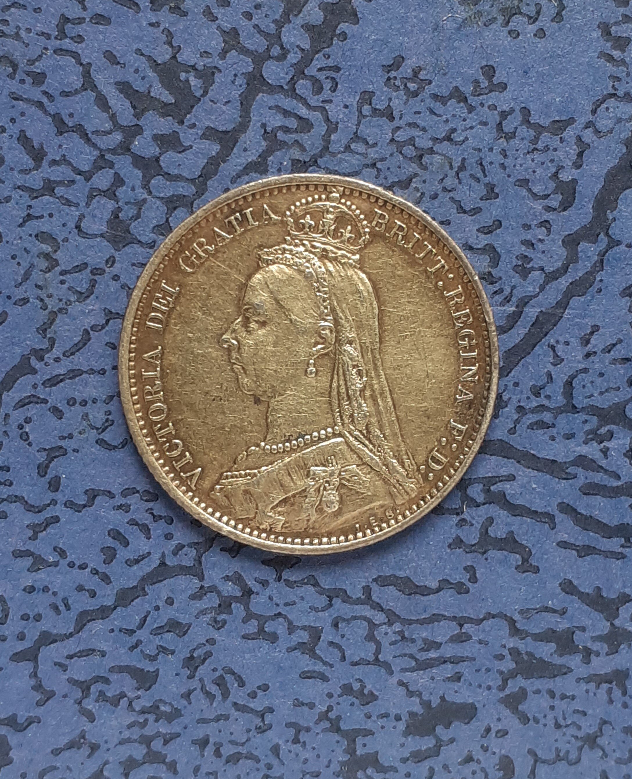 A Queen Victoria 1888 sixpence 