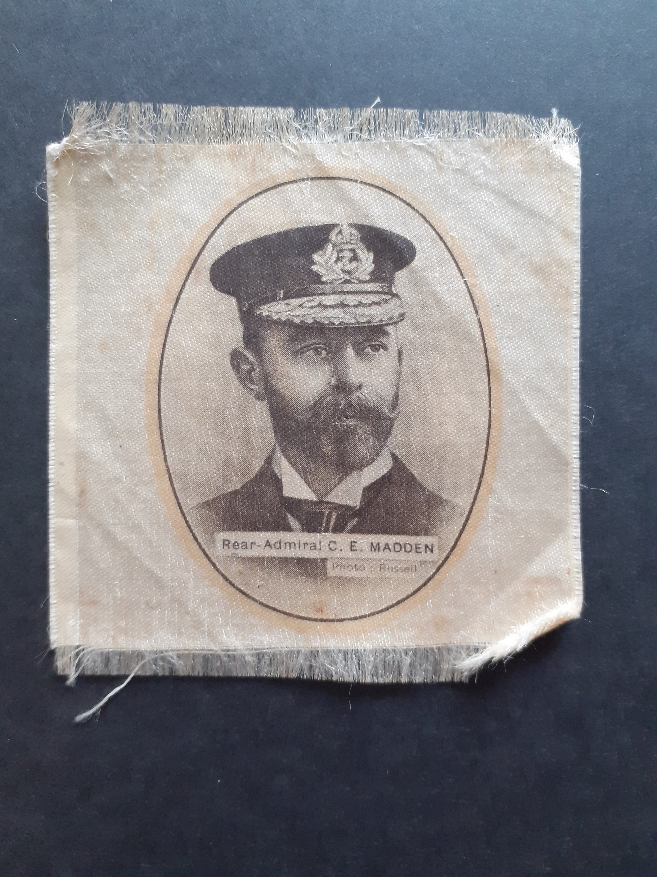 Rear Admiral C E Madden British Admirals Sepia Silk issued in 1916.