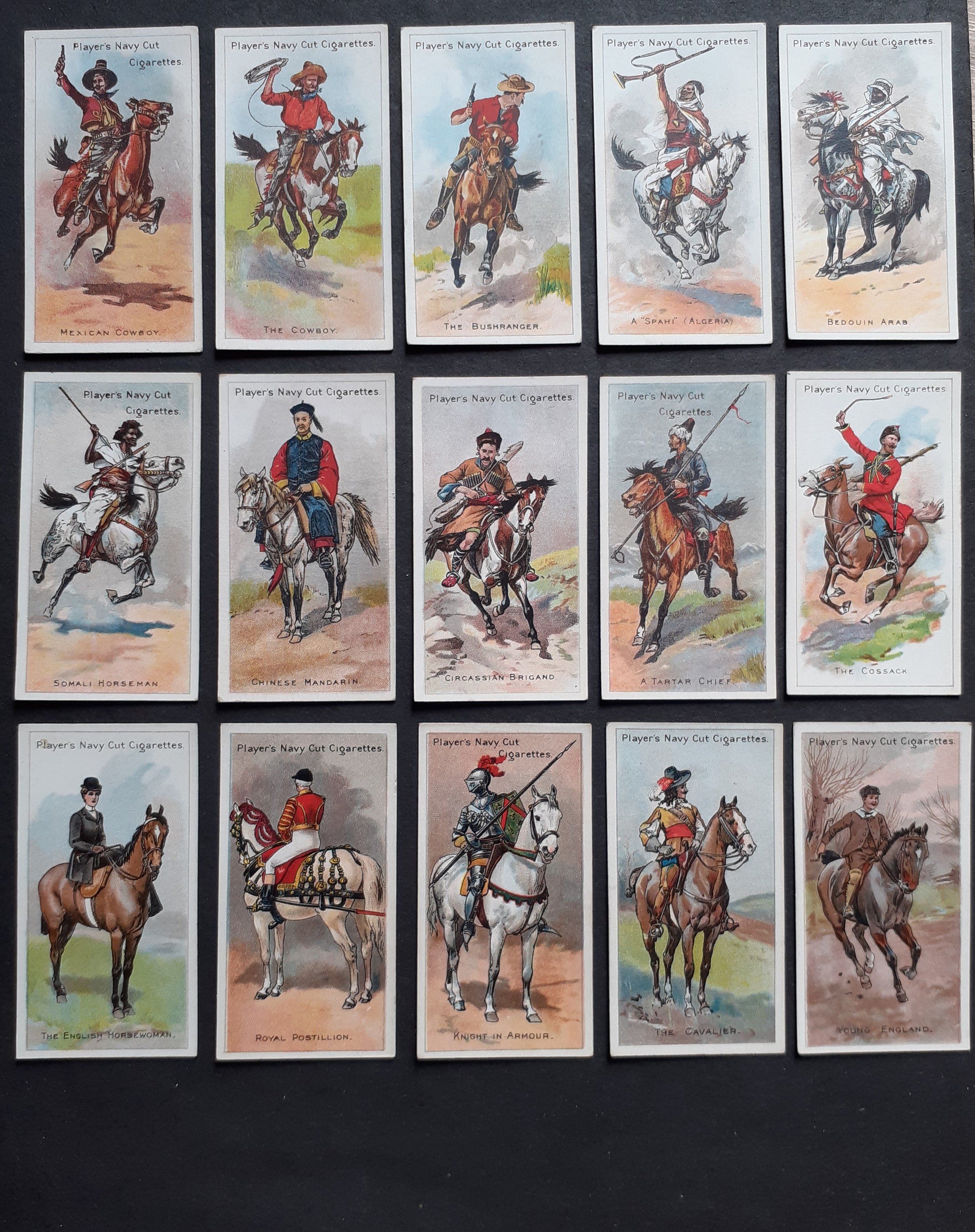 1905 Riders of the World Cigarette Cards.