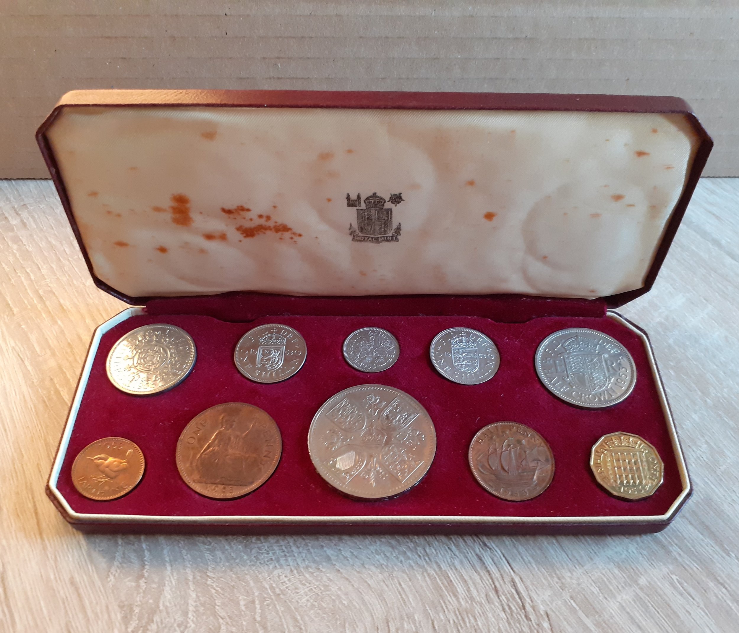 1953 Elizabeth II Coronation Boxed 10 Coin Proof Set.