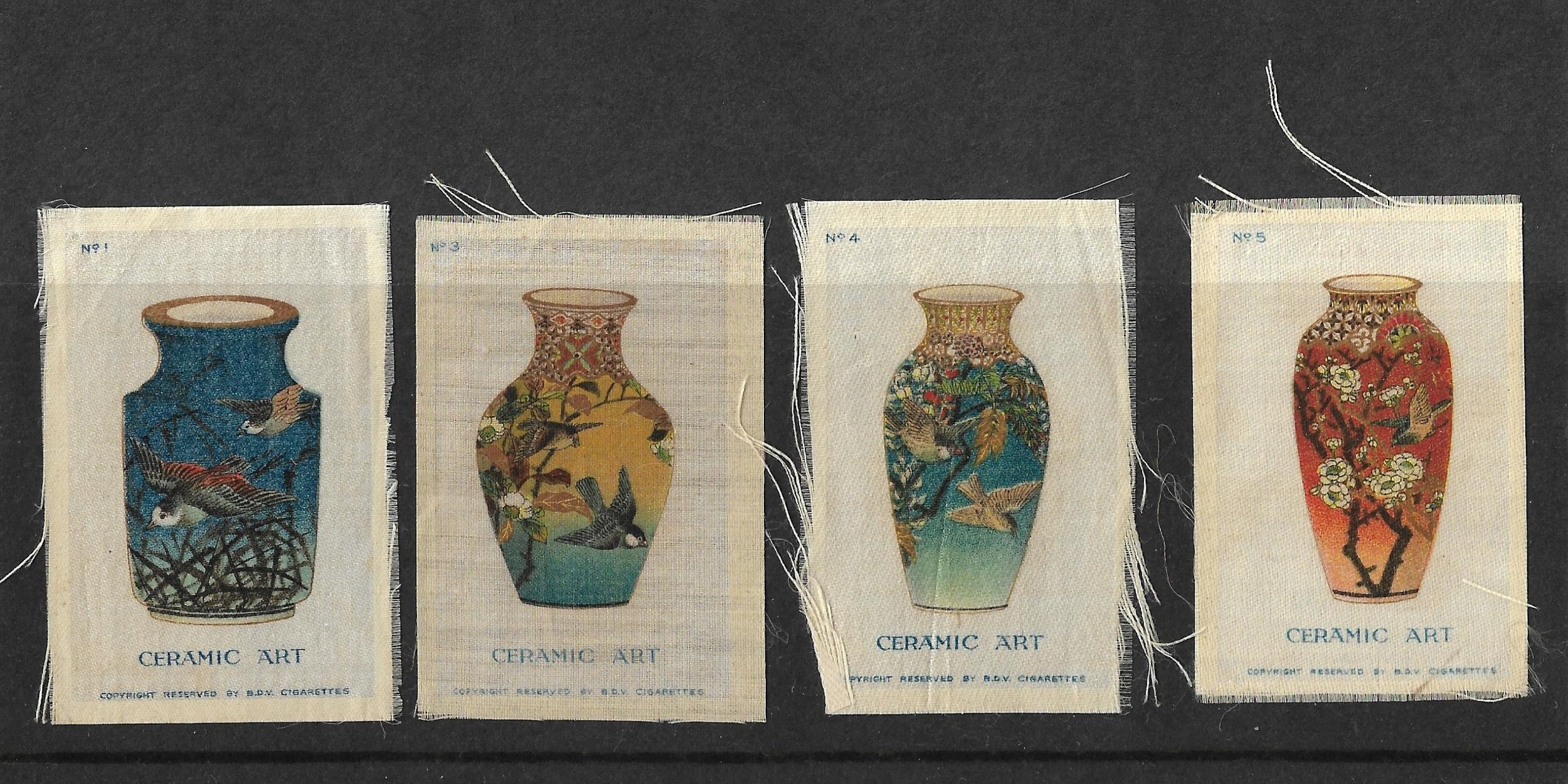 Godfrey Phillips (BDV) Ceramic Art Cigarette Silks.