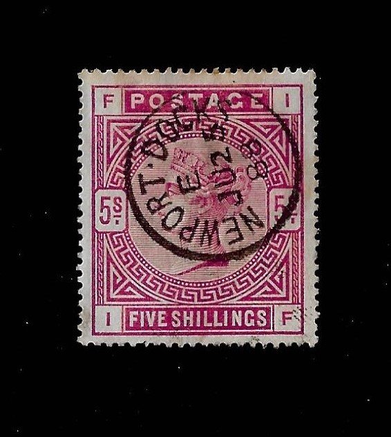 1883-84 Queen Victoria Five Shilling Stamp.
