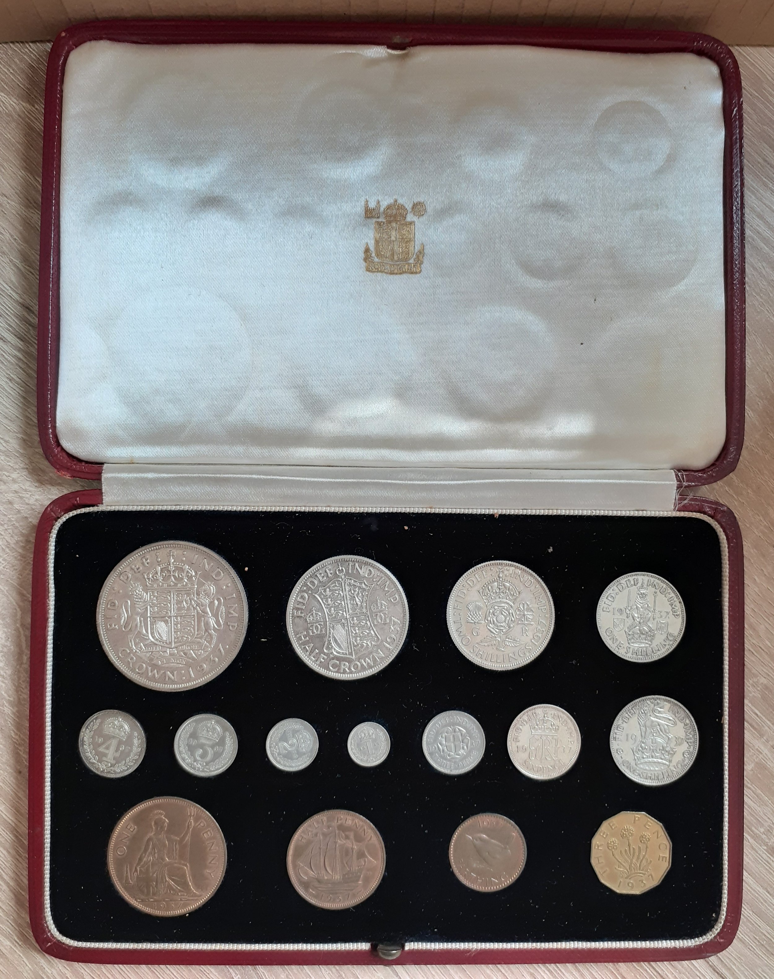 A George VI 1937 Royal Mint Specimen Proof Coin Set.