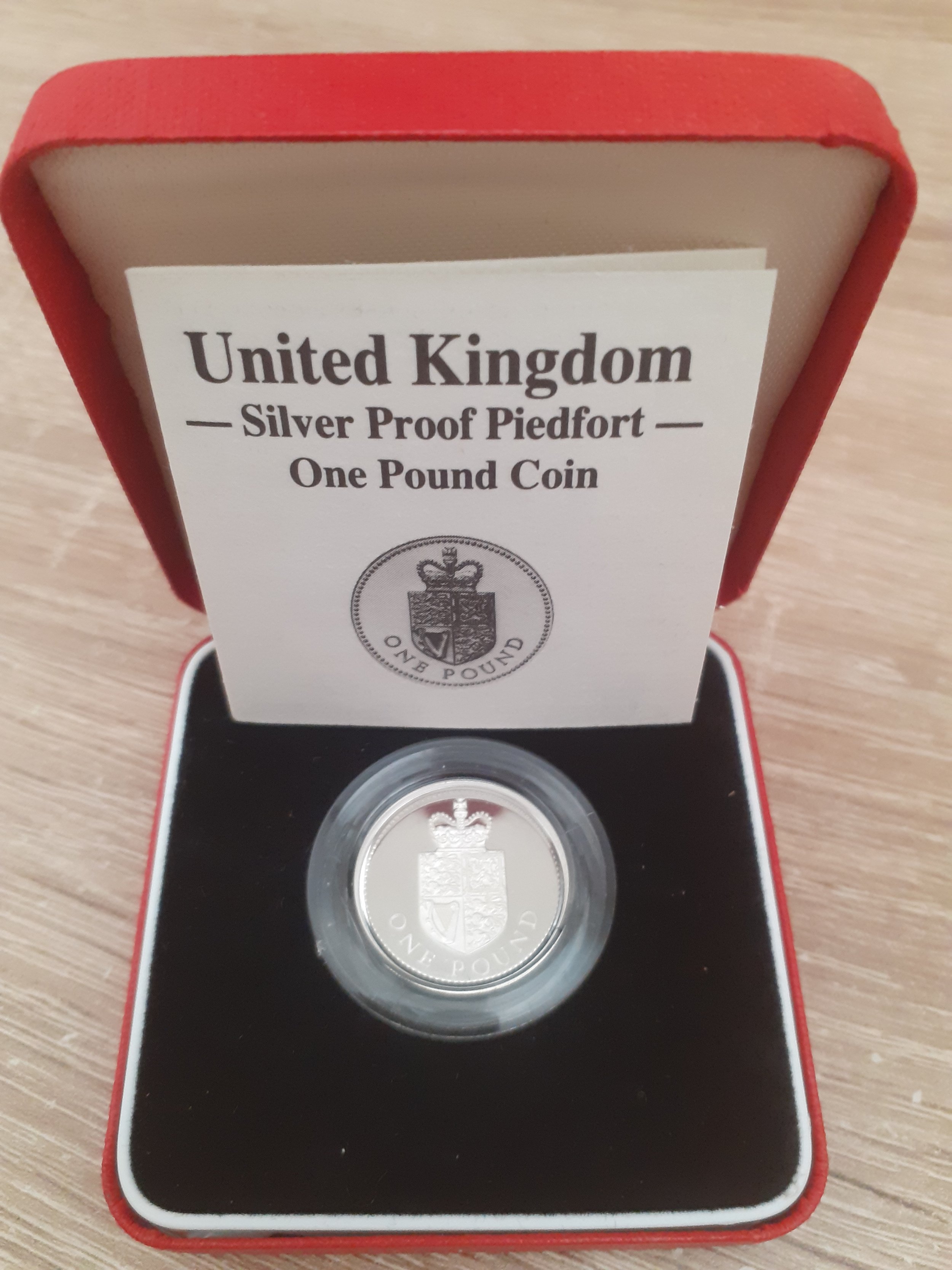 1998 One Pound Silver Proof Piedfort Coin.