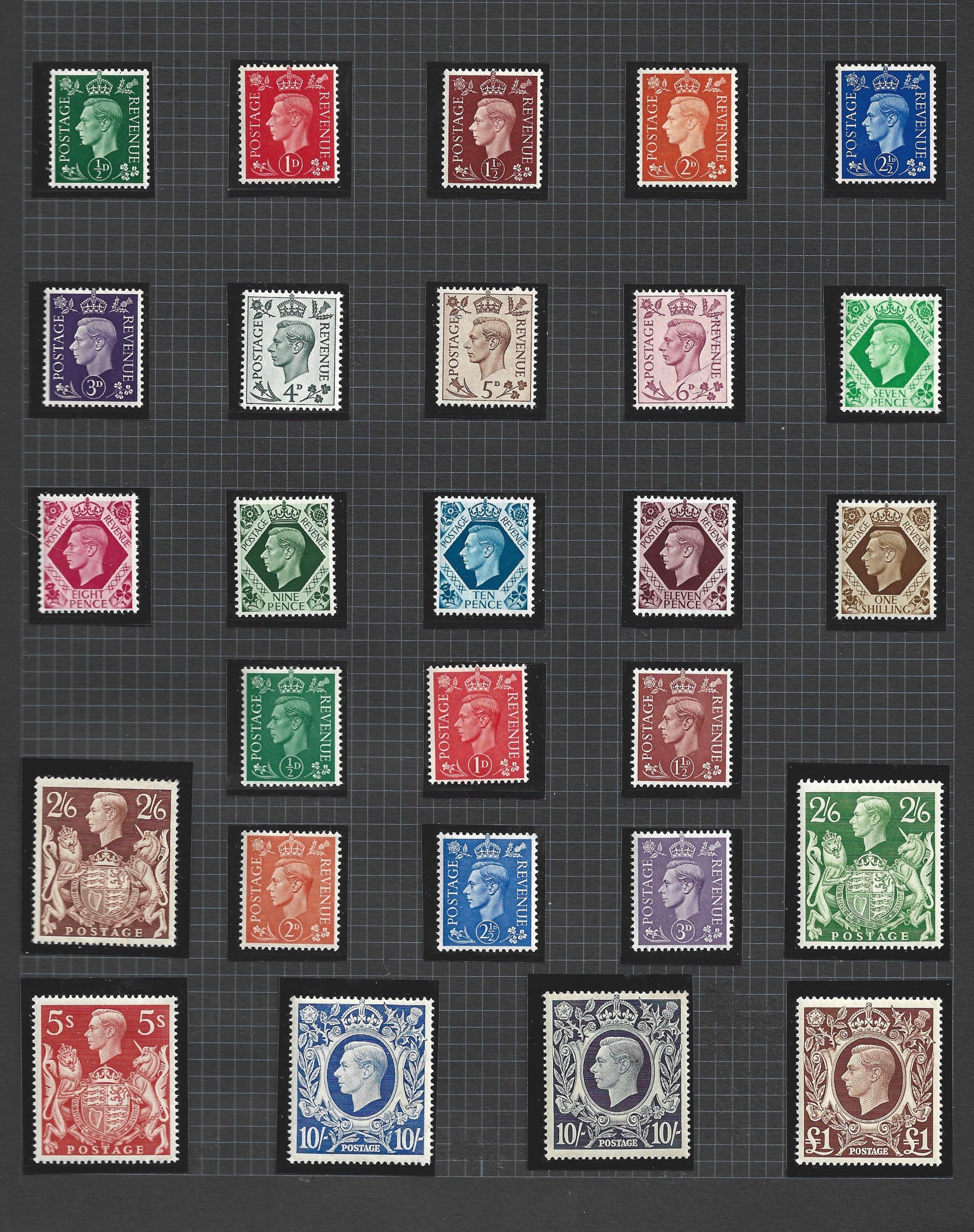 George VI Definitive Stamps.