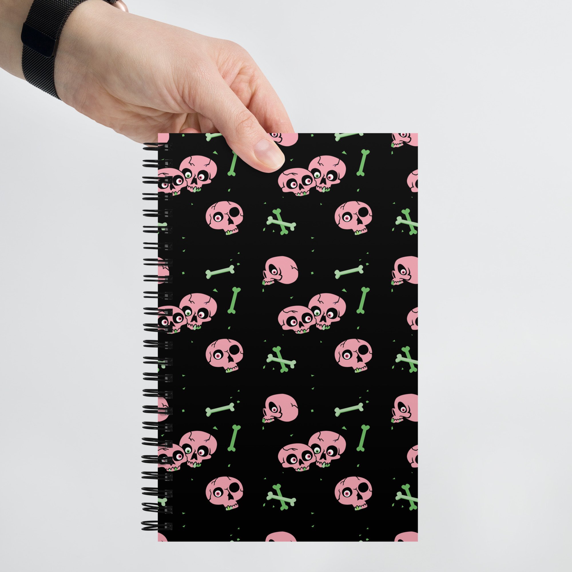 Pinky Bones Spiral Notebook - PLENILUNE